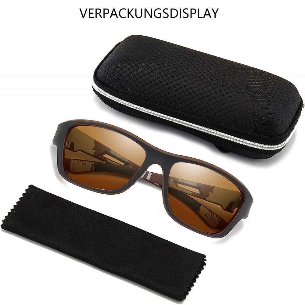 Jormftte Sonnenbrille Polarisierte Sport-Sonnenbrille für Fahren Outdoor Teal Radfahren Herren