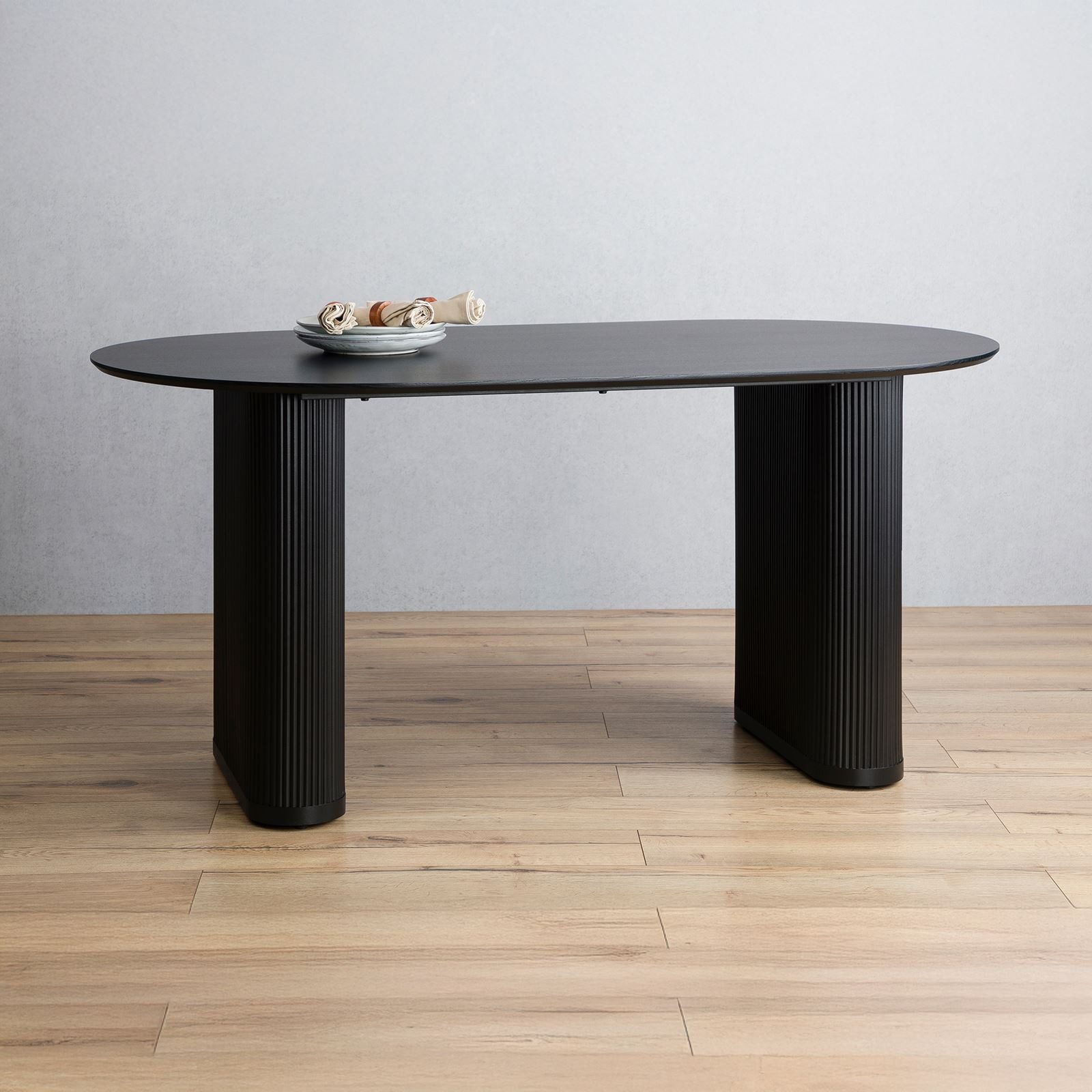 IDIMEX Esstisch MAXIM, moderner Esszimmer 160 x 90 cm Tisch oval mit Lamell günstig online kaufen