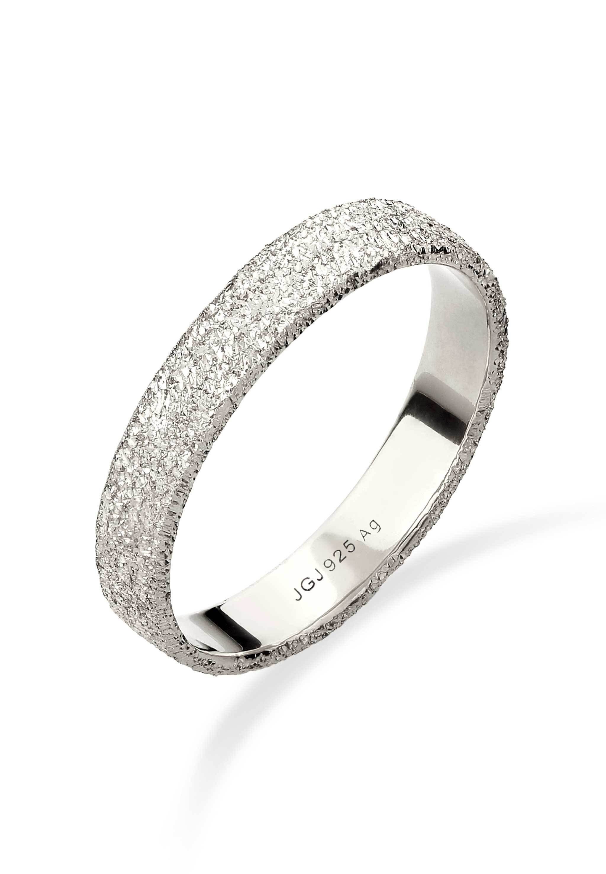 Kuzzoi Silberring Bandring strukturiert 925 Sterling Silber