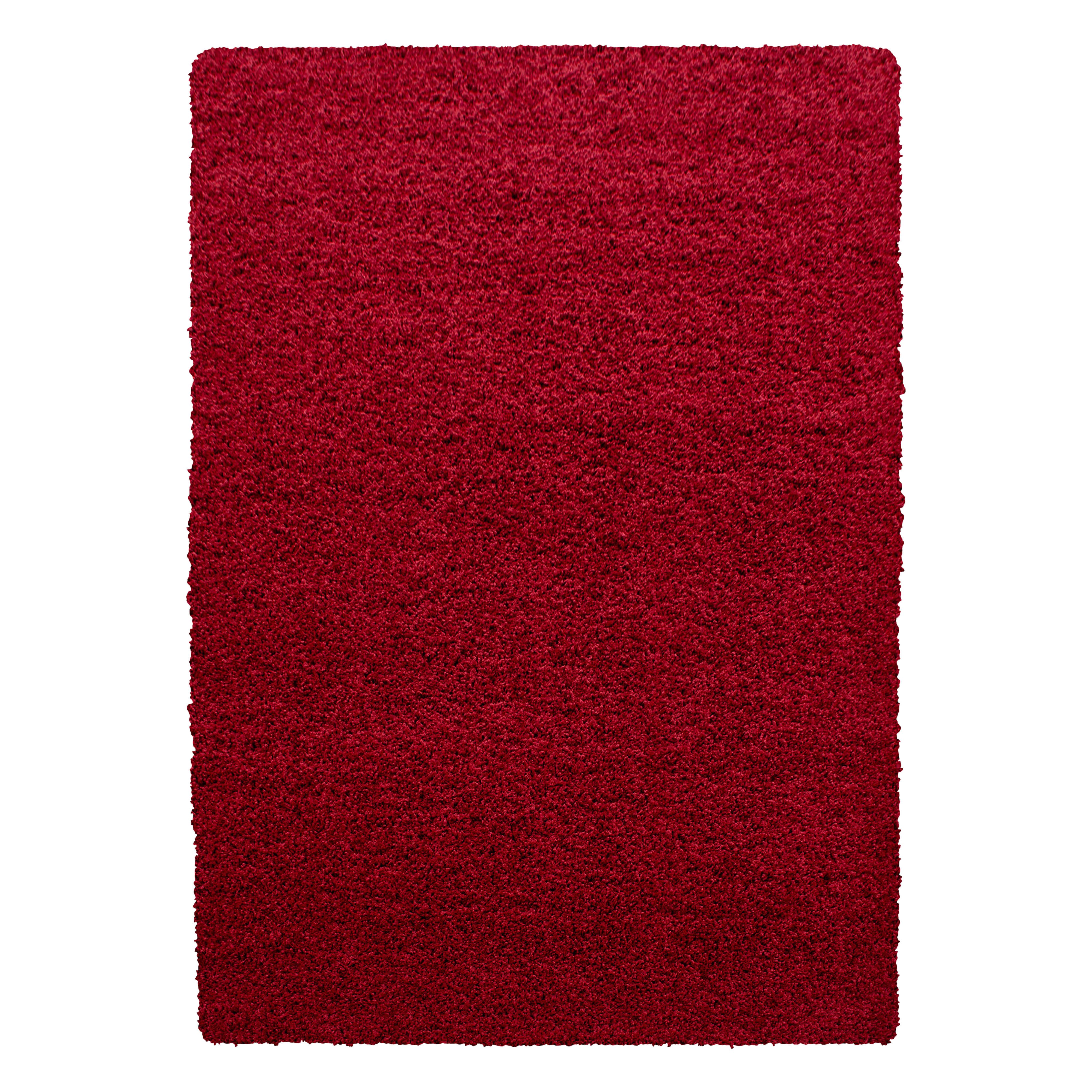 KADIMA DESIGN Teppich Unifarben Polypropylen Wohnzimmer Shaggy Teppich Hochflor, Rechteckig, Höhe: 32 mm, Handwäsche, Rücken aus Jute, Gekettelt, 48500 Points/m2, 160x230cm