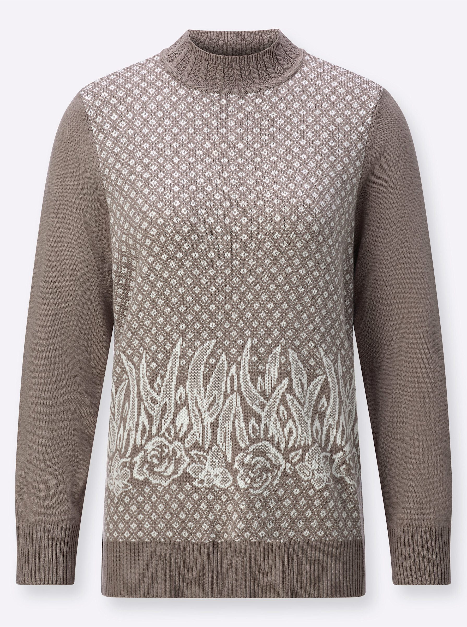 Witt Strickpullover Stehkragen-Pullover Langarm Jersey