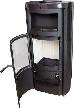 HARK Kaminofen Vito WW GT ECOplus 8,4 KW, 3,3 kW, Dauerbrand, Ofenkacheln meteor-schwarz