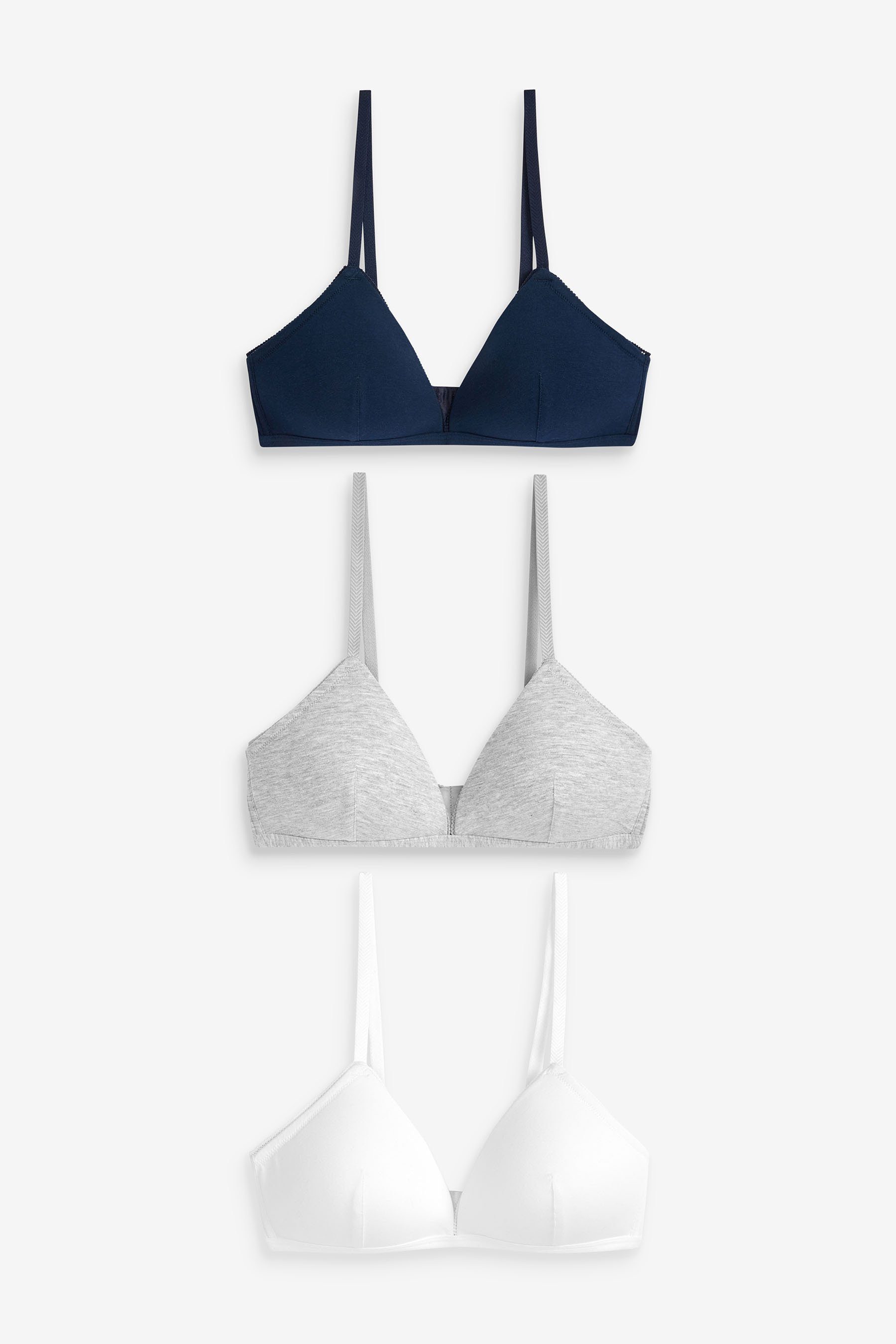 Next Set: Bügelloser BH Leicht wattierte, bügellose BHs für Teenager, (3-tlg)