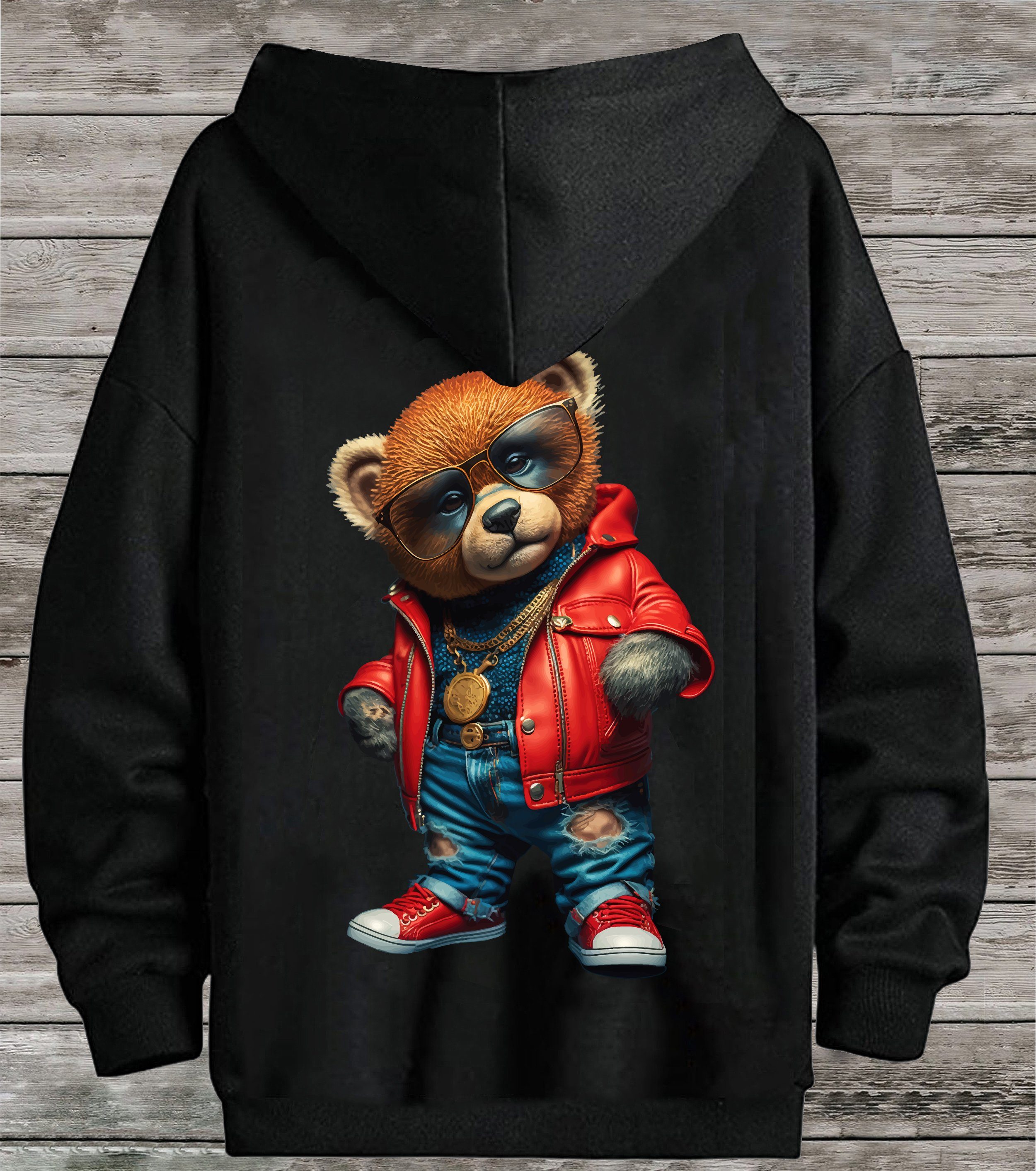 RMK Hoodie Herren Pullover Pulli Kapuzenpullover Sweatshirt Gangster Teddy günstig online kaufen