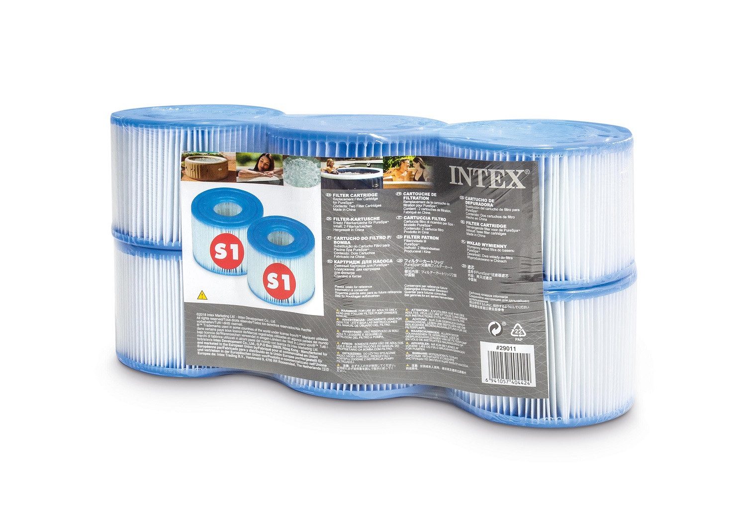 Intex Ersatzfilter 29011, Zubehör für Intex PureSPA, 6 Stk.