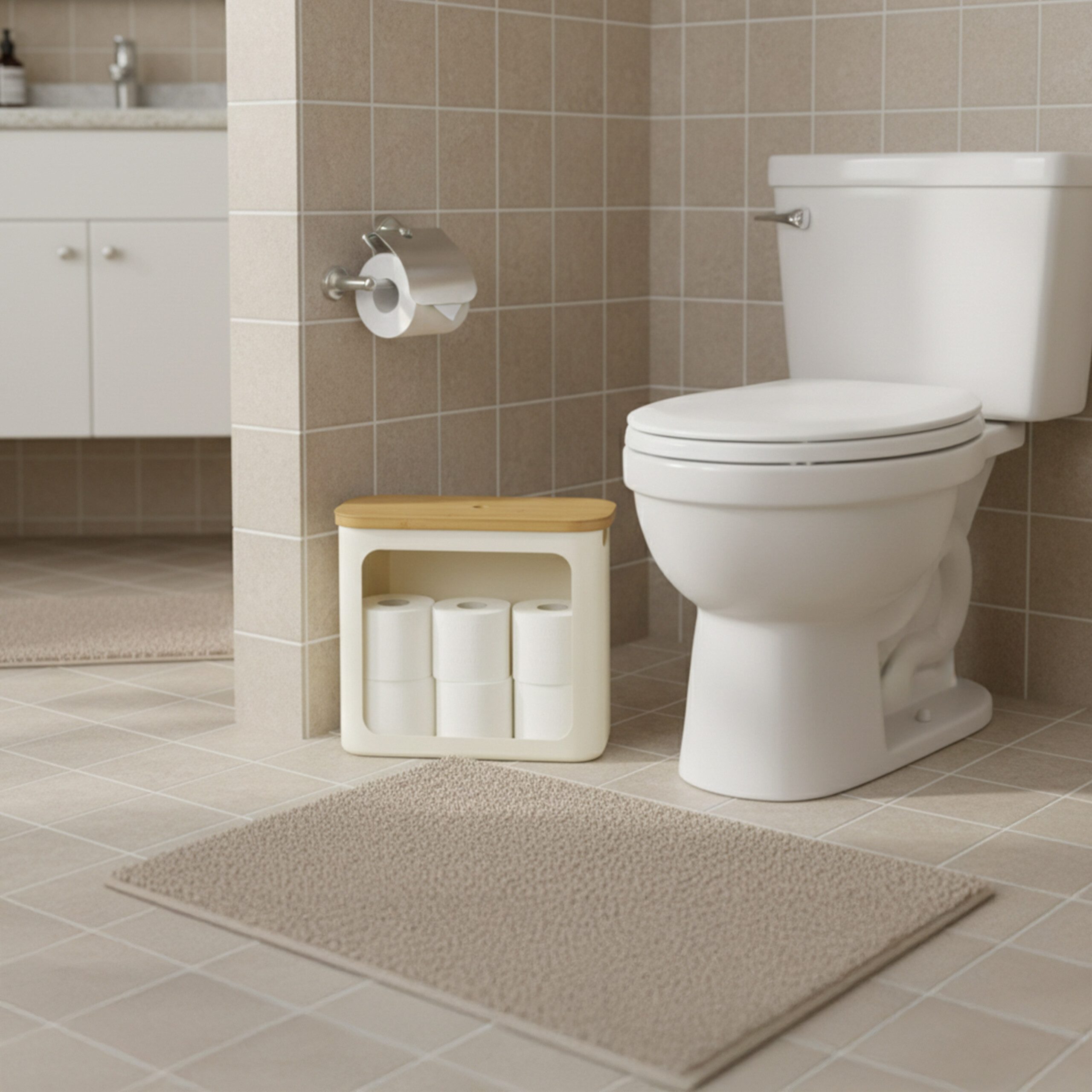 relaxdays Toiletten-Ersatzrollenhalter Toilettenpapier Aufbewahrung 12 Roll günstig online kaufen