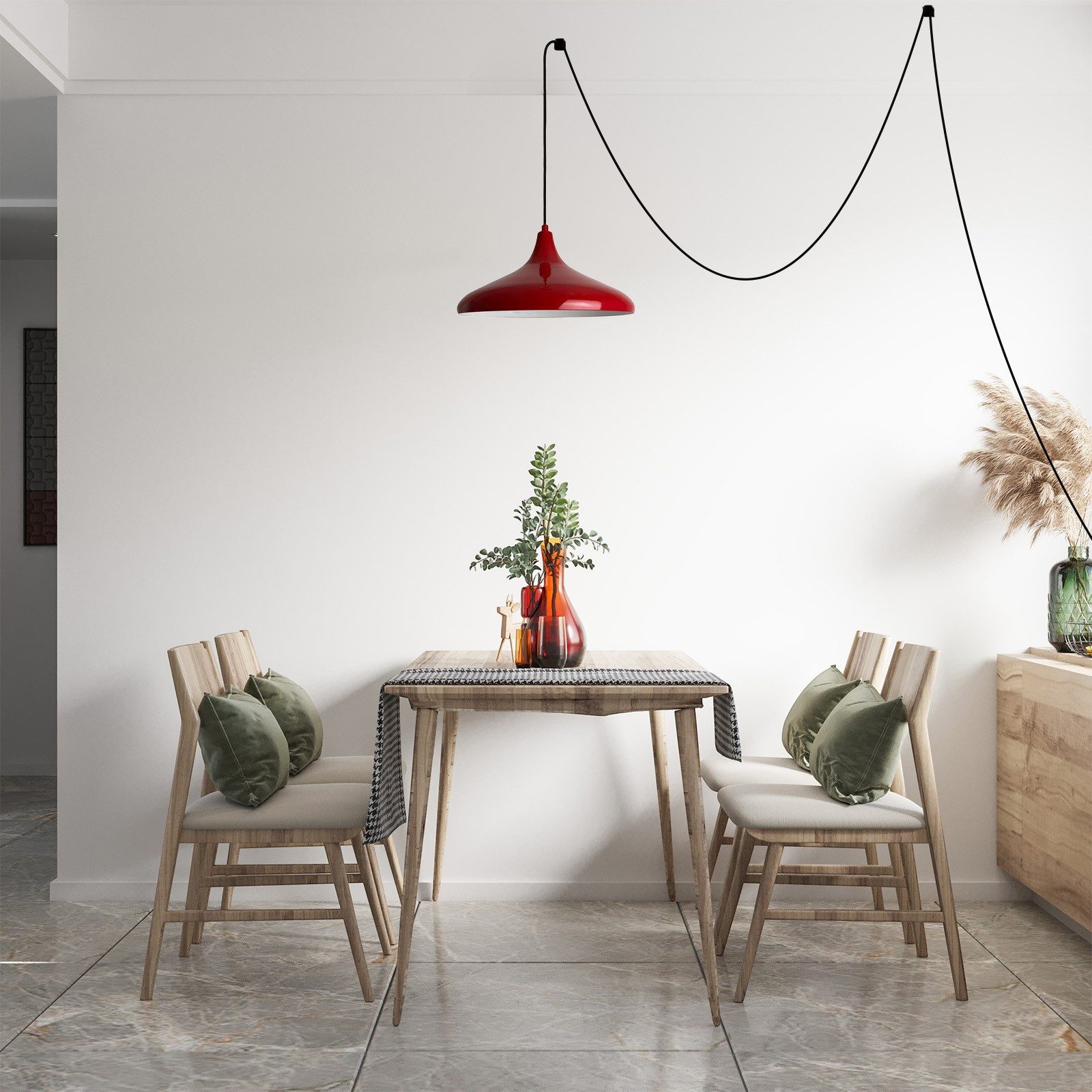 Bamyum Pendelleuchte Champion Pendelleuchte mit Stecker 35 cm, Metall mit 4 günstig online kaufen