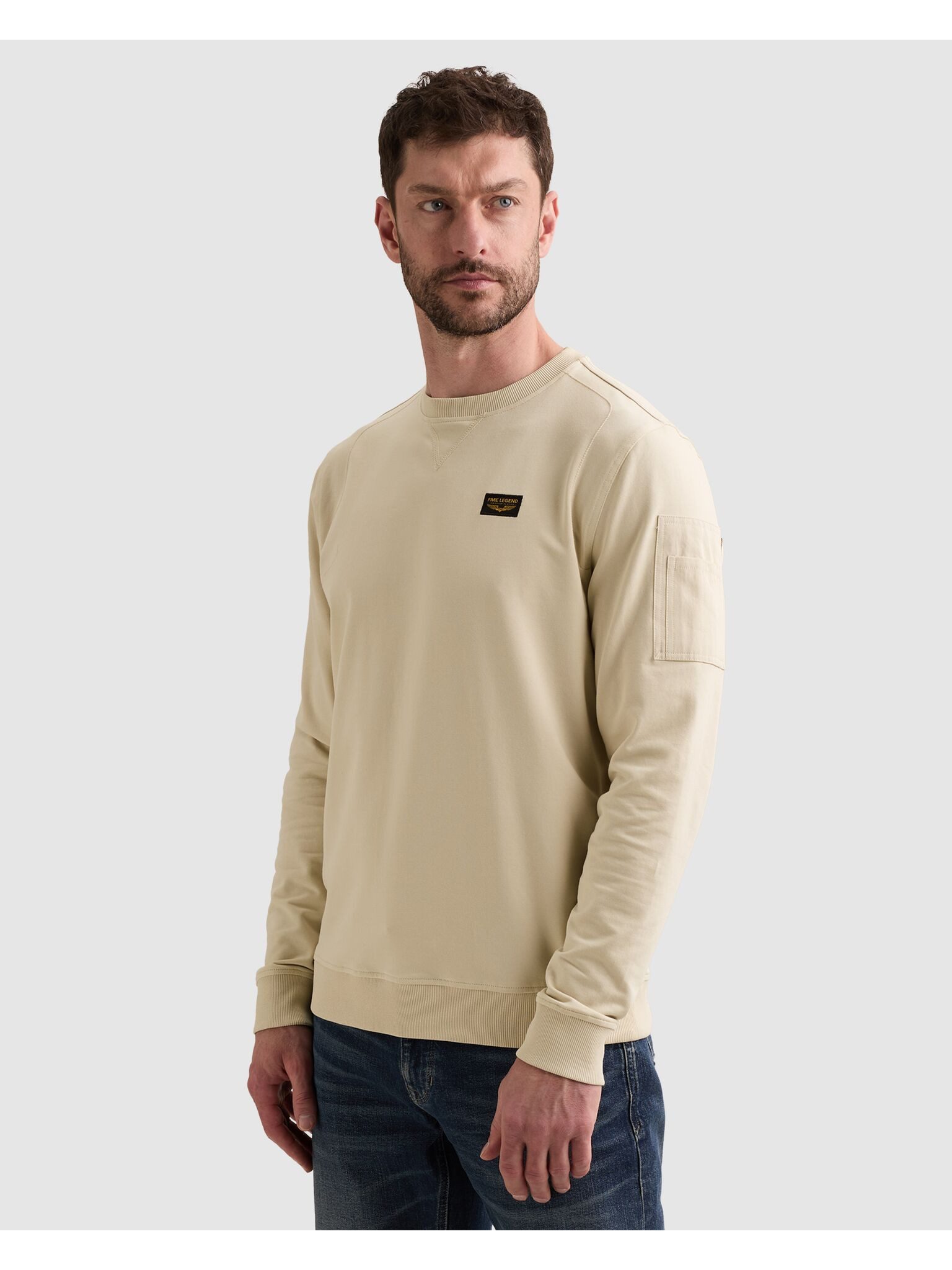 PME LEGEND Sweatshirt mit Logo Stickerei