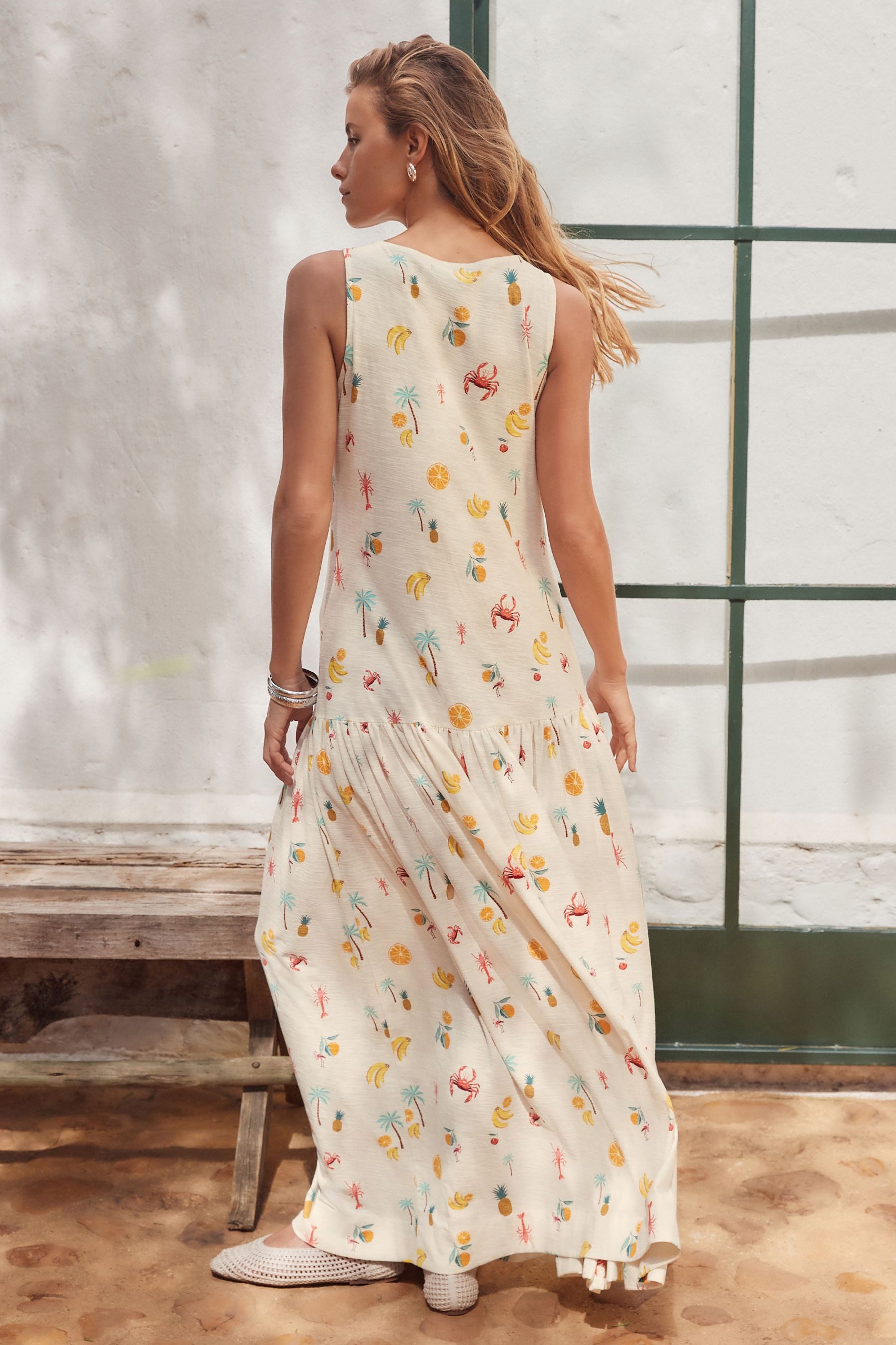 Next Midikleid Ärmelloses Midikleid 100 % Baumwolle günstig online kaufen