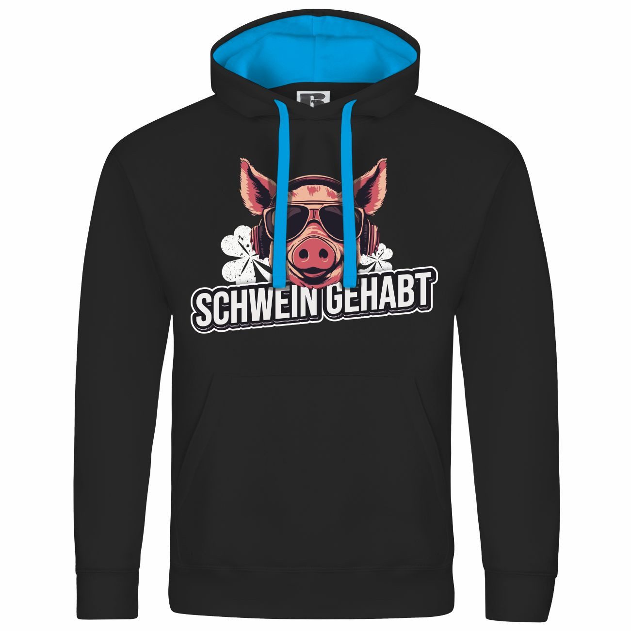Kapuzenpullover Herren Kapuzenpullover Schwein gehabt