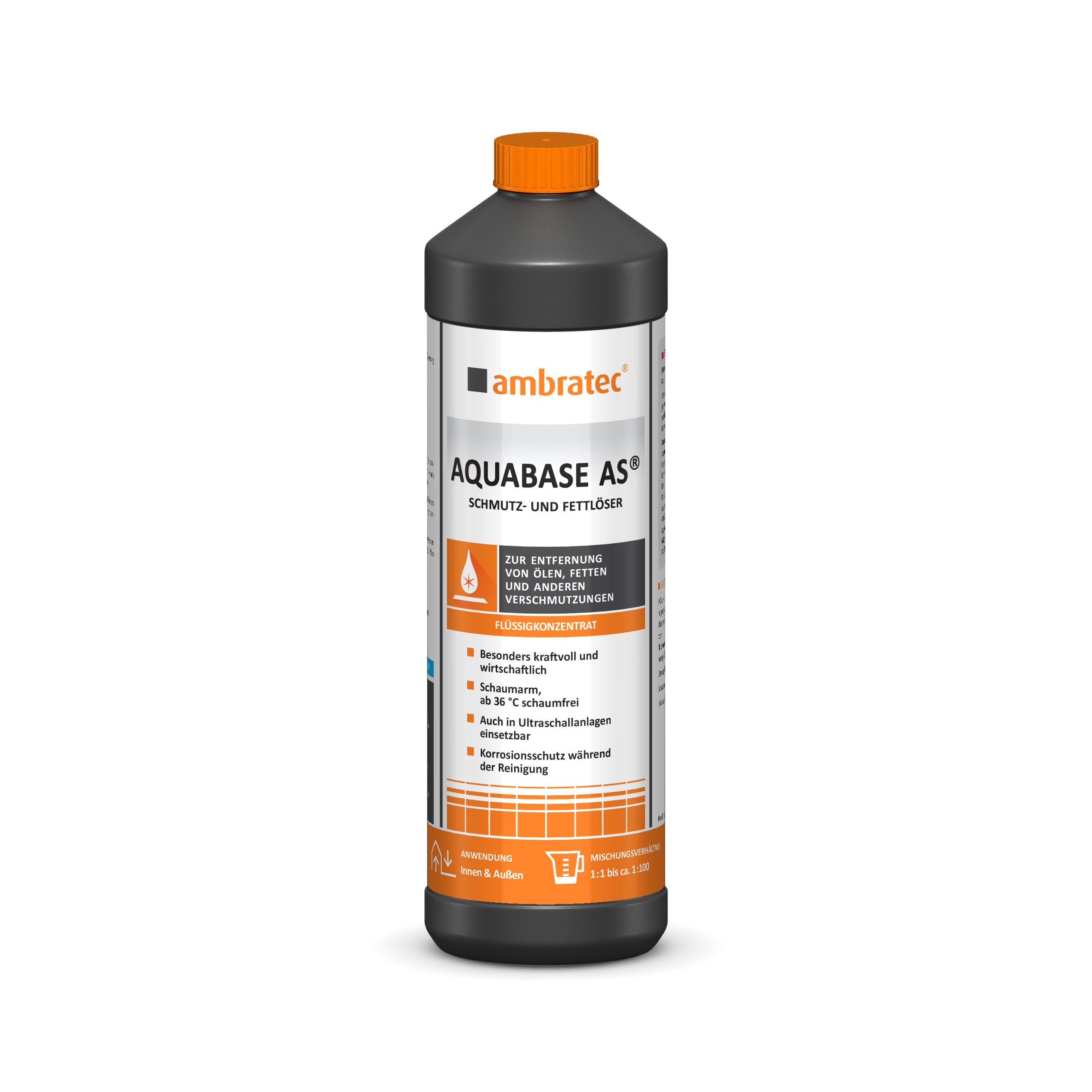 ambratec AQUABASE AS® SCHMUTZ- UND FETTLÖSER - portofrei - Reinigungskonzentrat