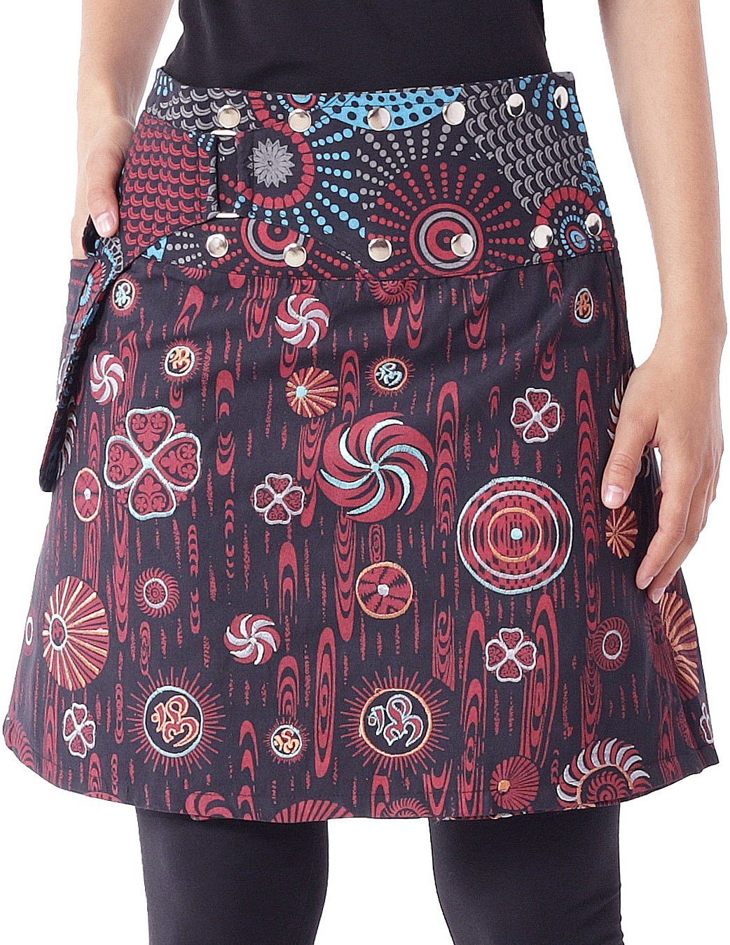 PUREWONDER Wickelrock Damen Rock mit Tasche günstig online kaufen