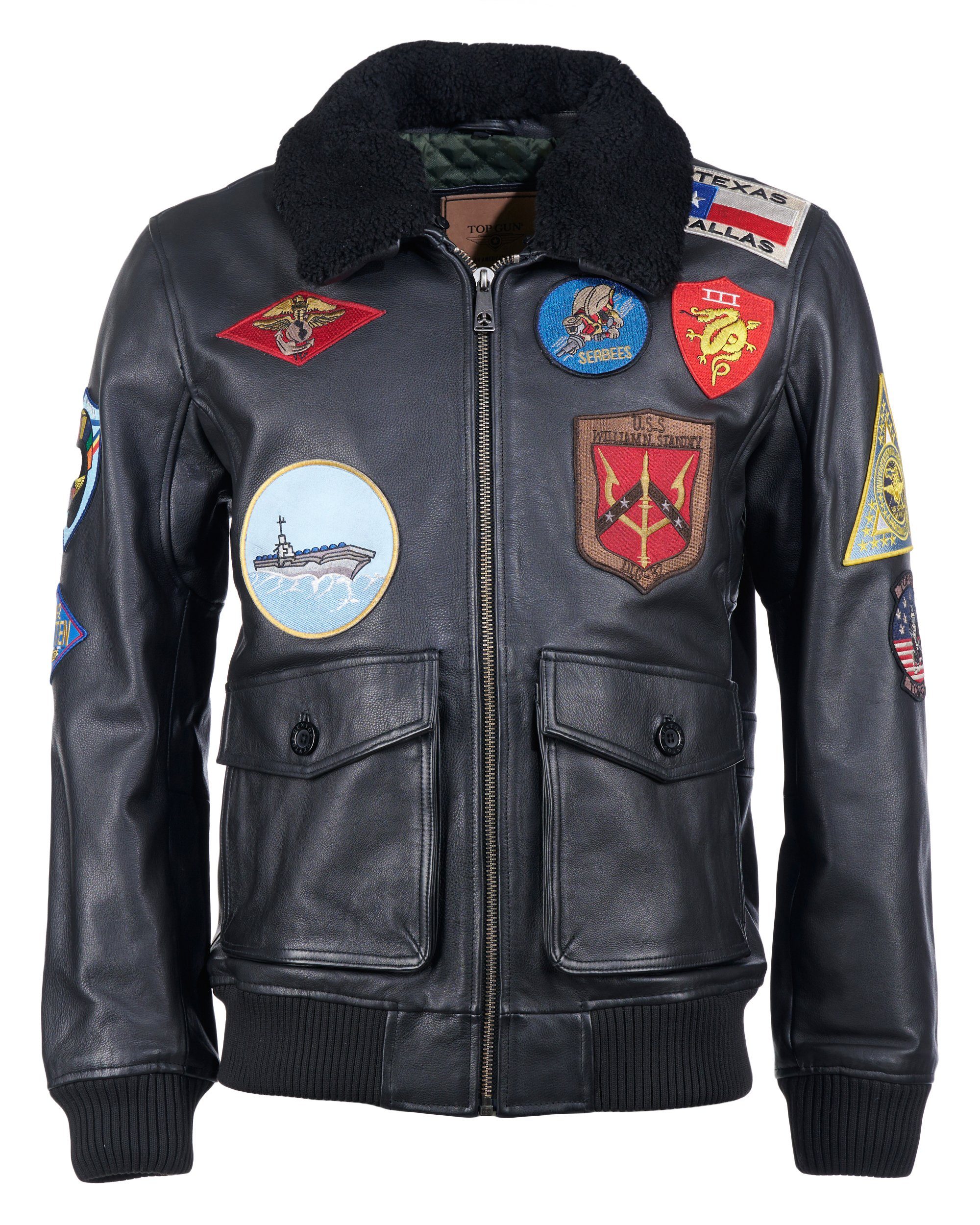 TOP GUN Lederjacke TG20201007 black