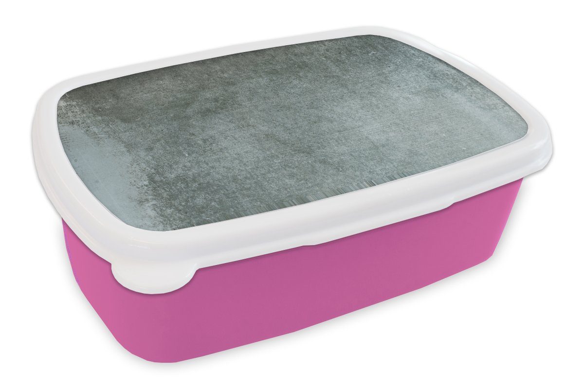 MuchoWow Lunchbox Beton - Kunststoff Verwitterung rosa für Kunststoff, - Snackbox, Erwachsene, - (2-tlg), Brotdose Mädchen, Vintage Brotbox Kinder, Design
