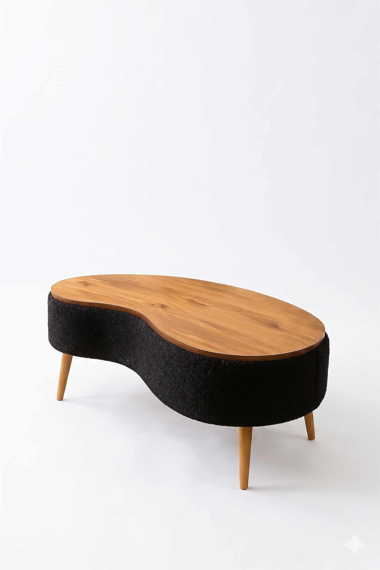Skye Decor Couchtisch Snug Japandi (1-St), Teddy-Optik mit Buchenholzbeinen
