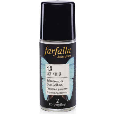 Farfalla Essentials AG Deo-Roller Men Rosa Pfeffer Schützender Deo Roll-on, Pink, 50 ml