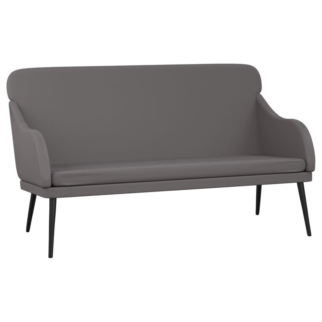 vidaXL Sitzbank Sitzbank Grau 110x76x80 cm Kunstleder