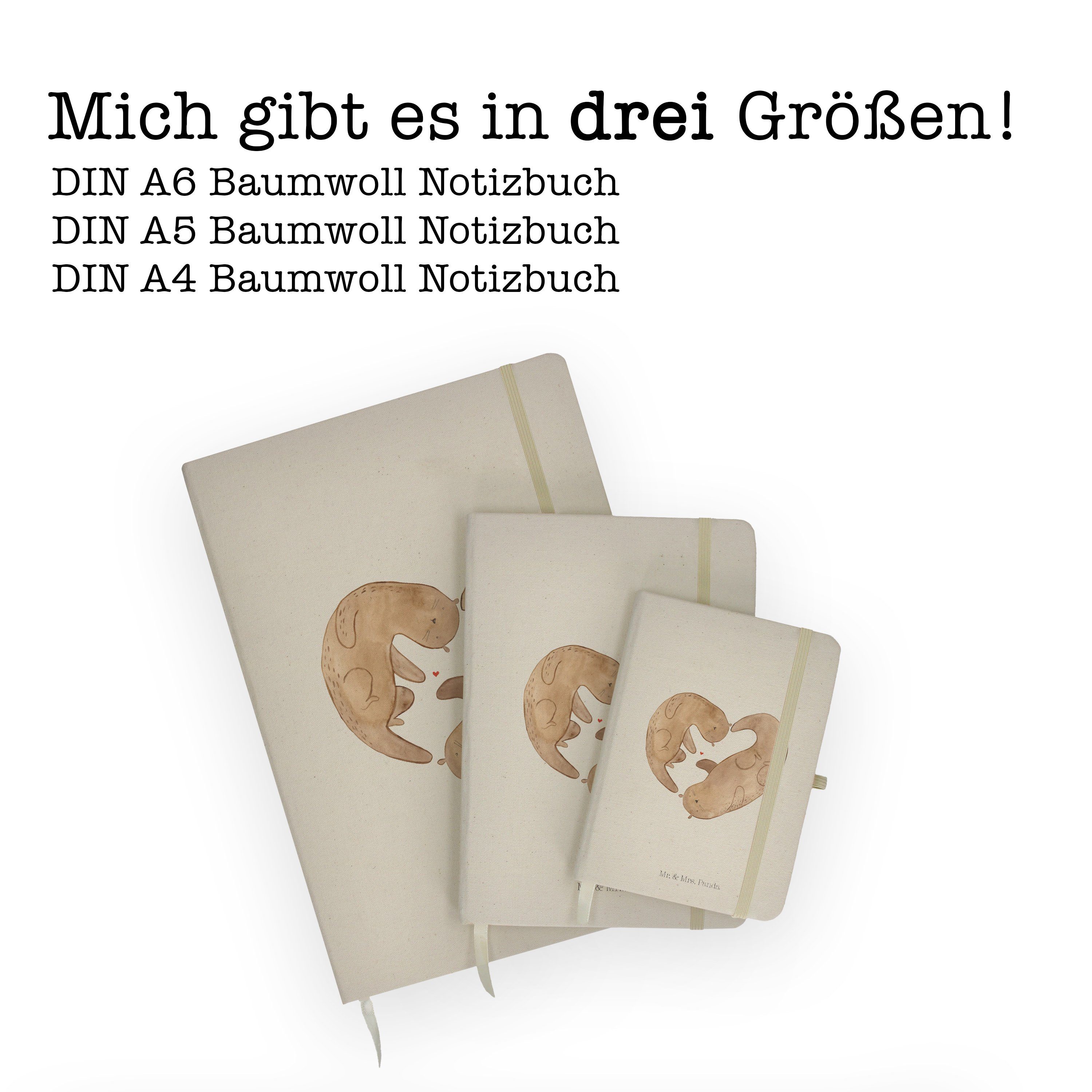 Transparent & Adressbuch Mr. Mr. - you, Geschenk, Panda Otter Herz Mrs. Mrs. & - Love Fischotter, Notizbuch Panda