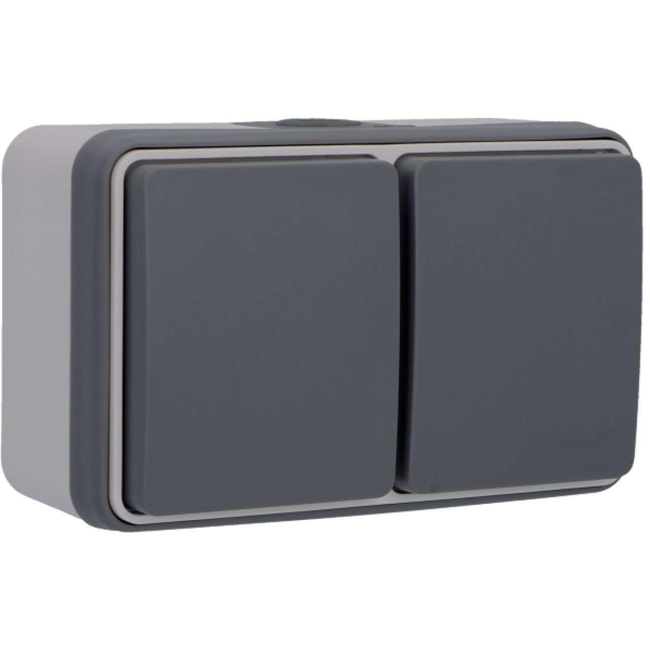 UNITEC Aufputz-Steckdose Unitec Steckdose 2-fach Feuchtraum Mini