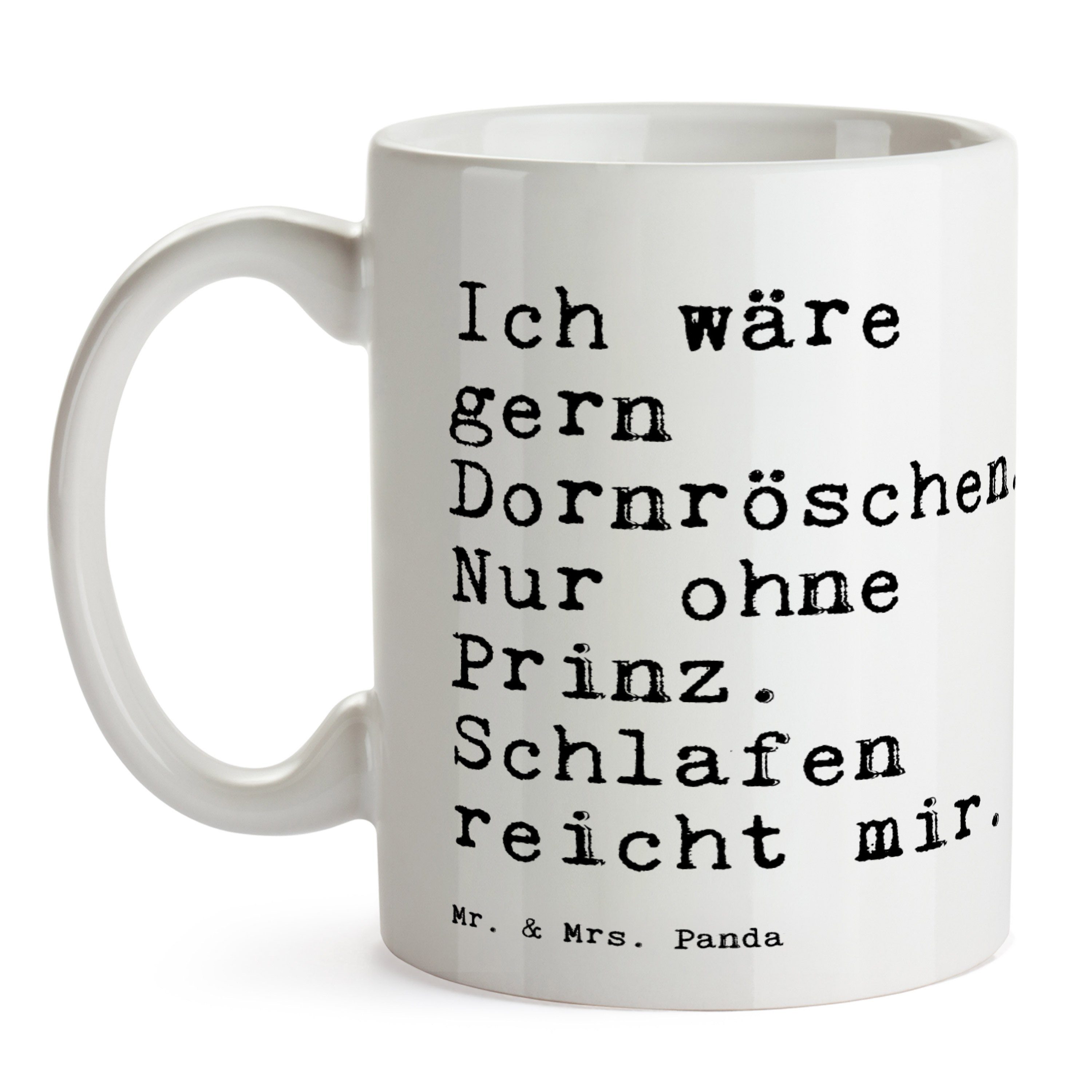 Weiß Spruch Ich - & Sprü, wäre Panda Geschenk, Mädchen, Tasse Mr. Dornröschen.... - gern Keramik Mrs.