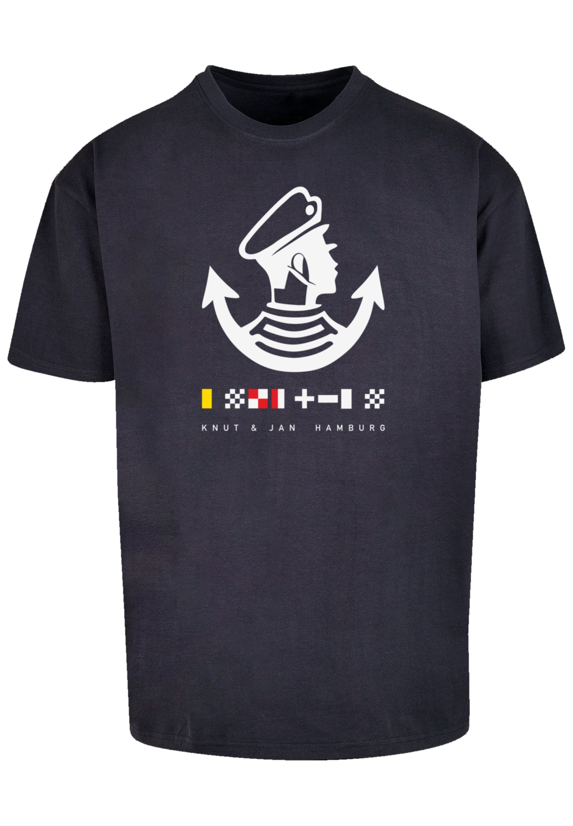 Print Logo & F4NT4STIC T-Shirt Jan Hamburg Knut navy