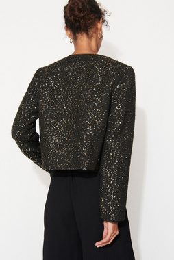 Next Jackenblazer Glitzernde Bouclé-Jacke mit Pailletten (1-tlg)