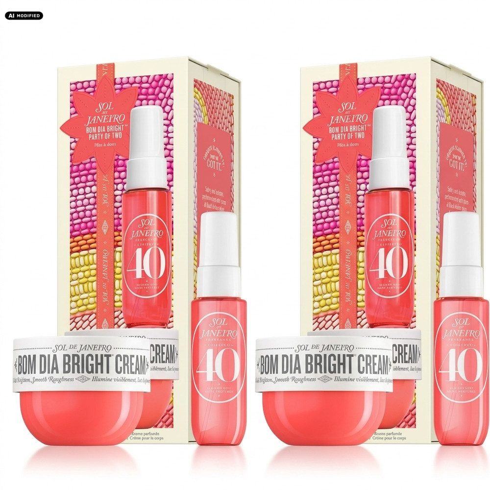 Sol de Janeiro Pflege-Geschenkset Sol de Janeiro Bom Dia Bright Party of Two 2er Set, 2-tlg., Vorteilspack mit zwei identischen Geschenksets