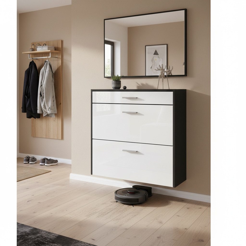 InnoFurn Schuhschrank Roma Air Maße: Schuhschrank (BxHxT): 89 x 87 x 23 cm