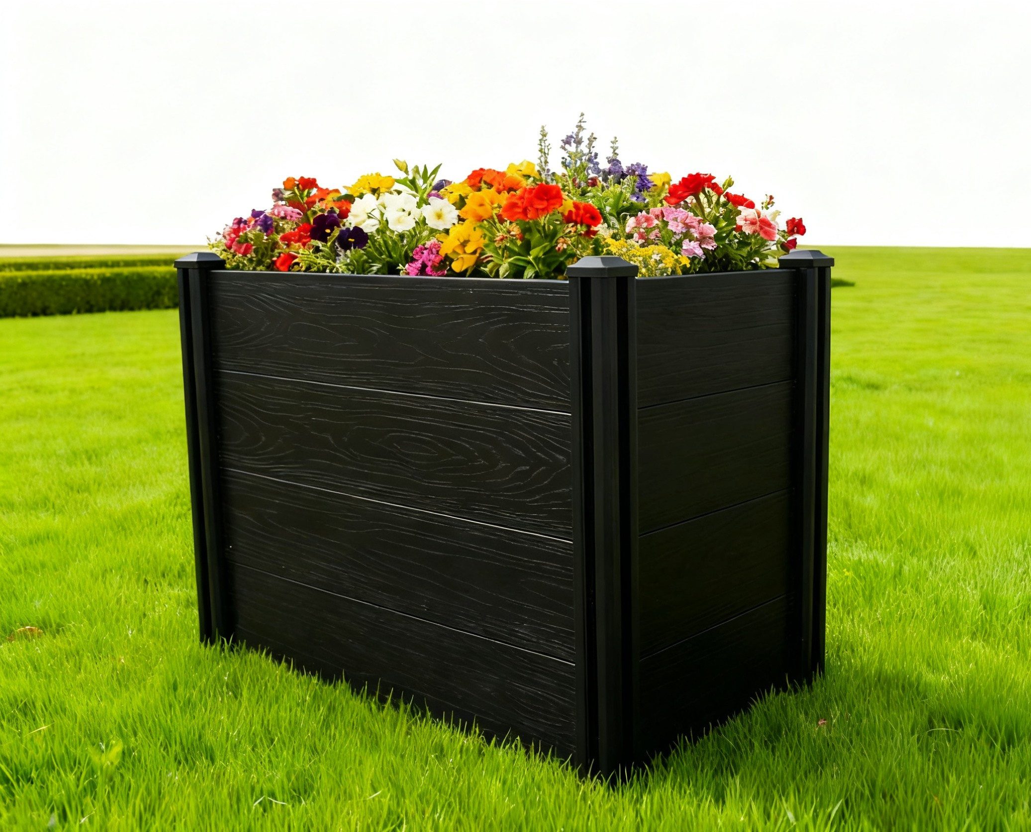 KONIFERA Hochbeet Kunststoff, verschiedene Größen, Holzoptik