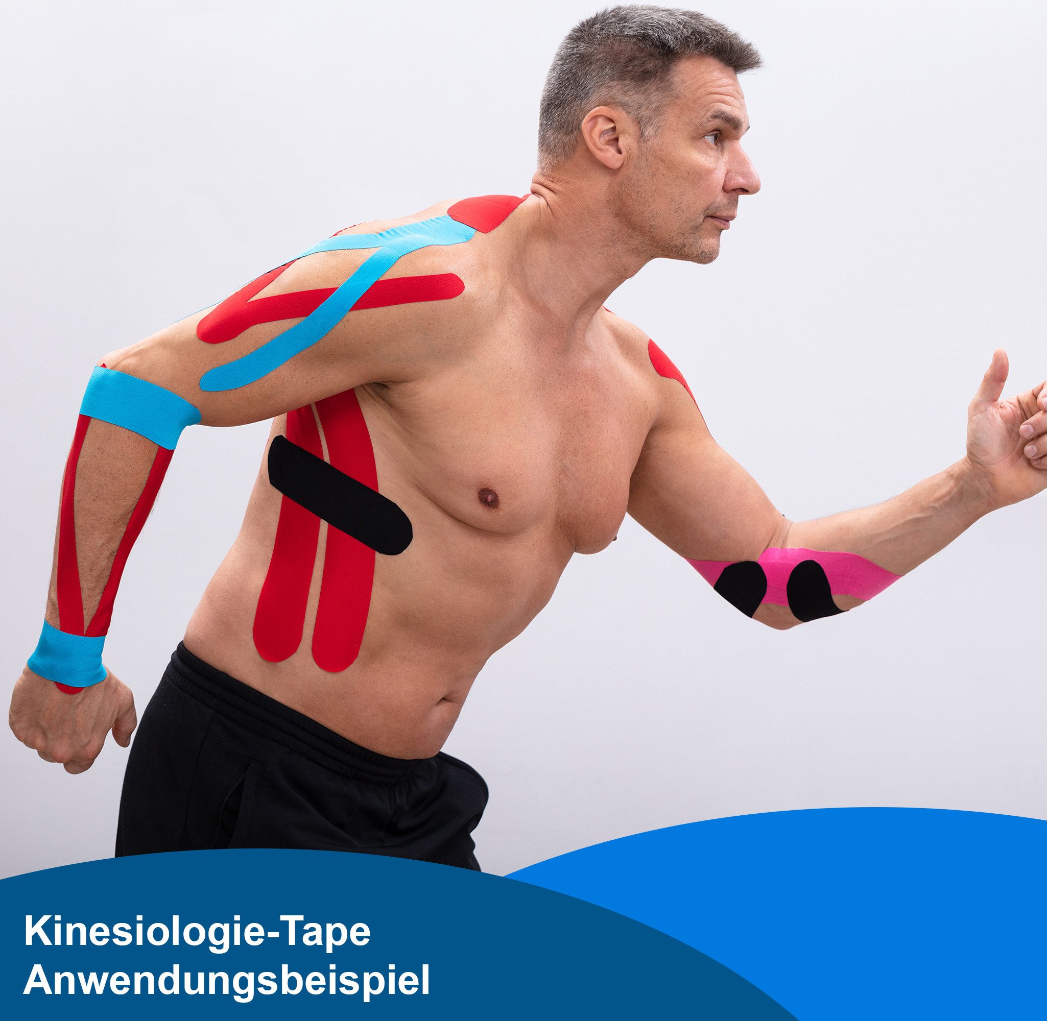 Axion Kinesiologie-Tape Kinesio-Tape - Wasserfestes Tape, Physiotape, verschiedene Farben (1-St) MEDIZINPRODUKT, Sporttape Bandage