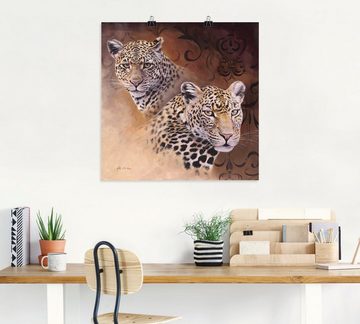 Artland Wandbild Leoparden, Wildtiere (1 St), als Alubild, Outdoorbild, Leinwandbild, Poster in verschied. Größen