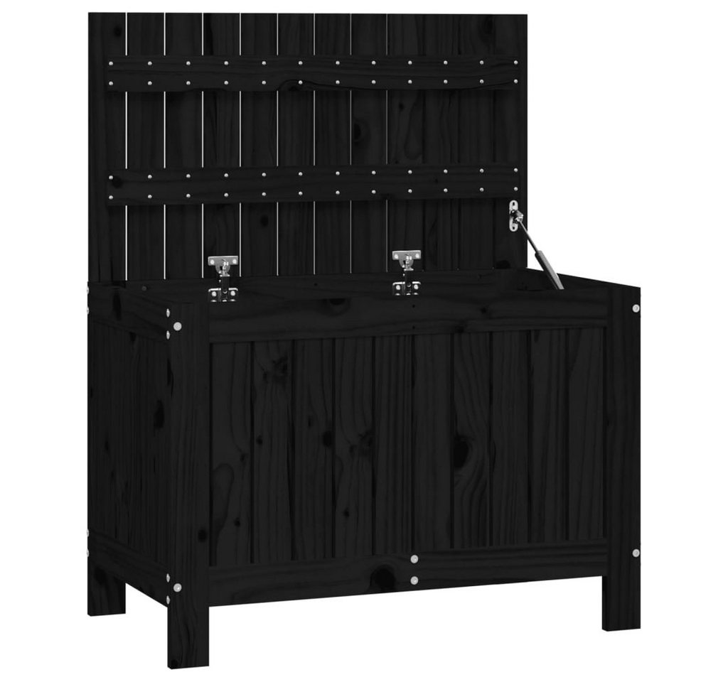Thumbnail - furnicato Gartenbox Gartentruhe Schwarz 76x42,5x54 cm Massivholz Kiefer (1 St)