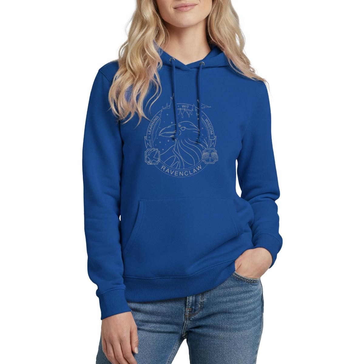 Hoodie Harry Potter Ravenclaw Silver Damen Hoodie