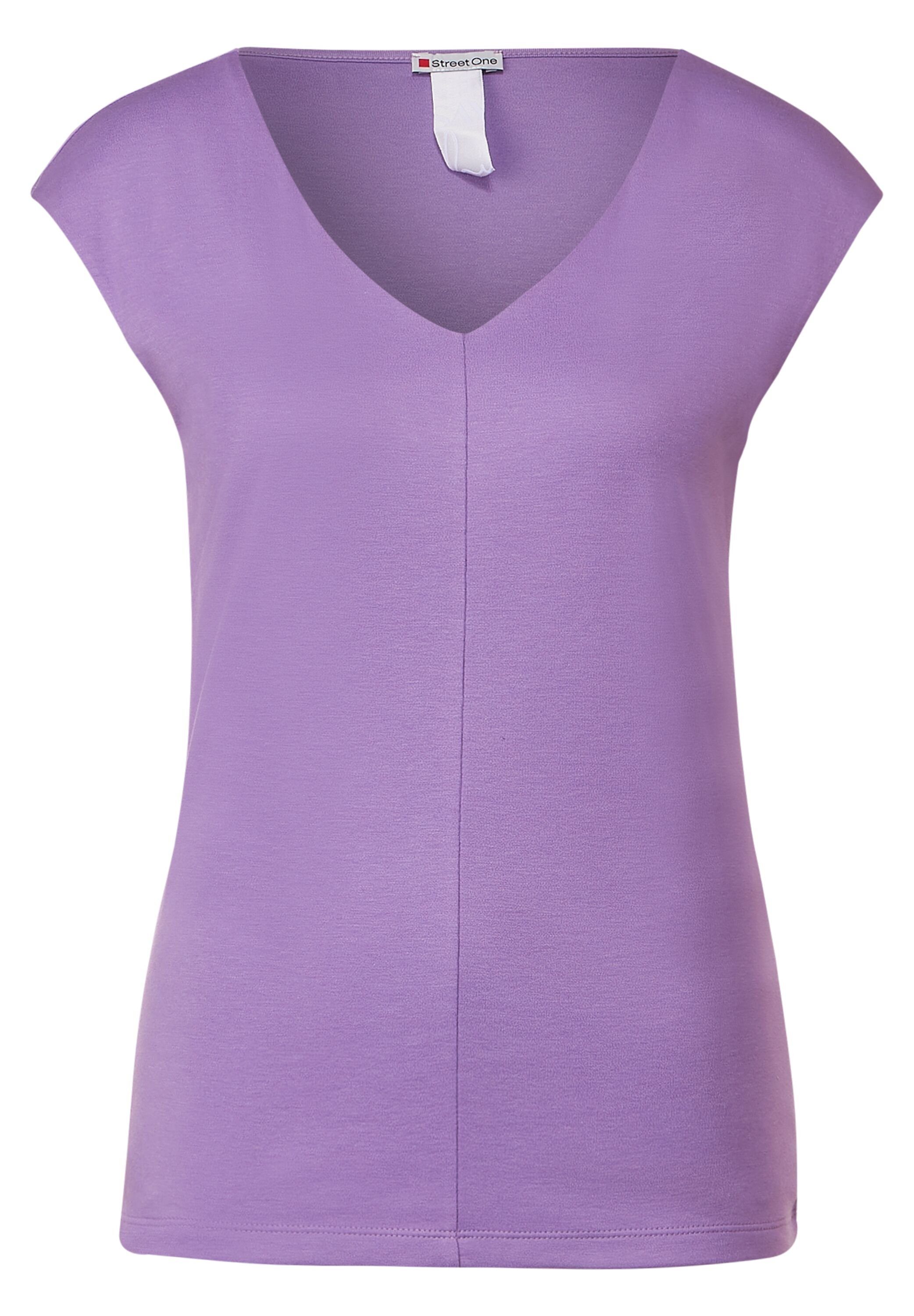 STREET ONE in Unifarbe lilac lupine T-Shirt