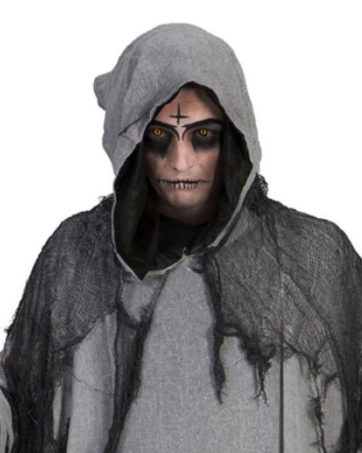 Funny Fashion Hexen-Kostüm Dunkler Sensenmann Umhang - Halloween Verkleidung