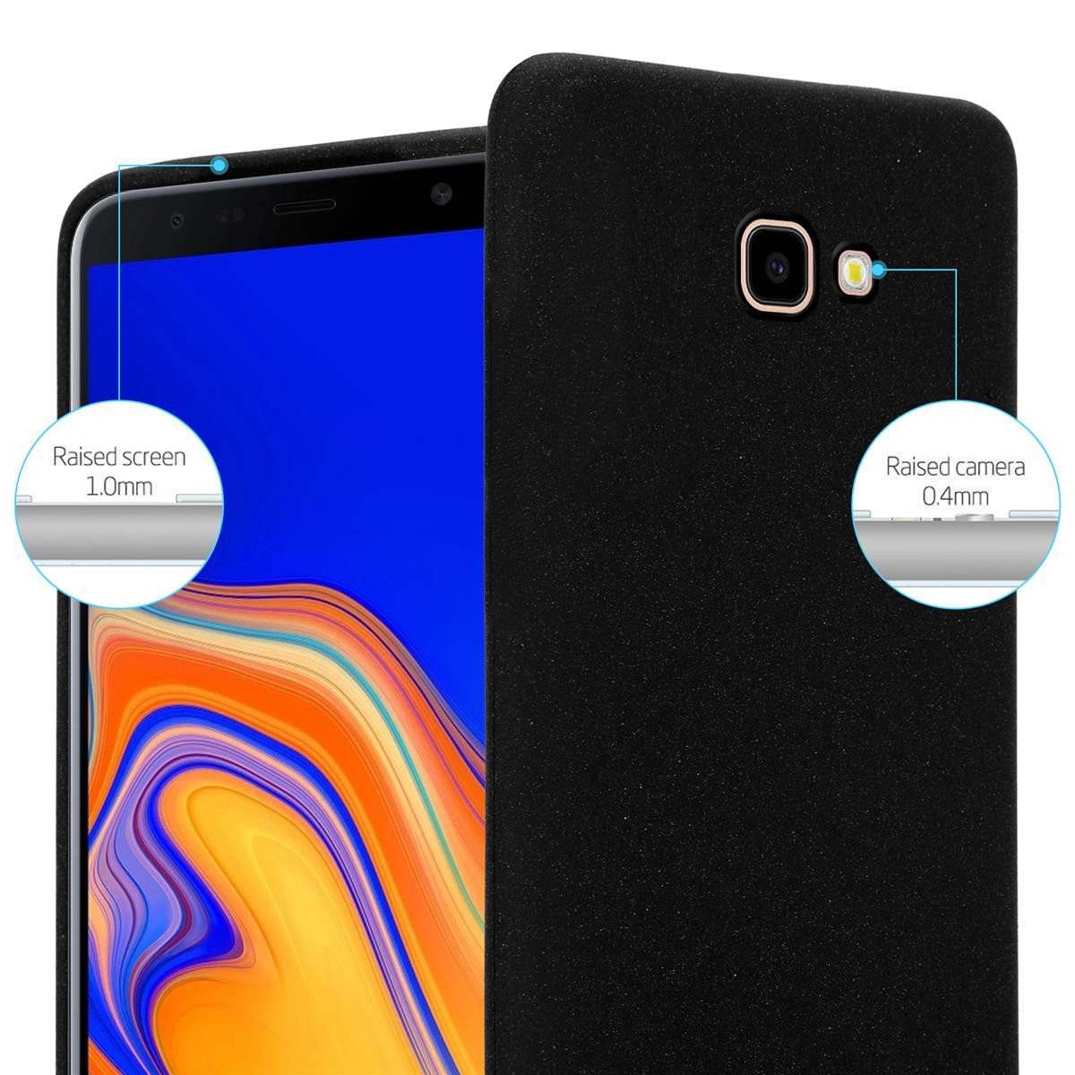 Cadorabo Handyhülle für Samsung Galaxy J4 PLUS Hülle Samsung Galaxy J4 PLUS, Flexible TPU Silikon Handy Schutzhülle - Hülle - ultra slim