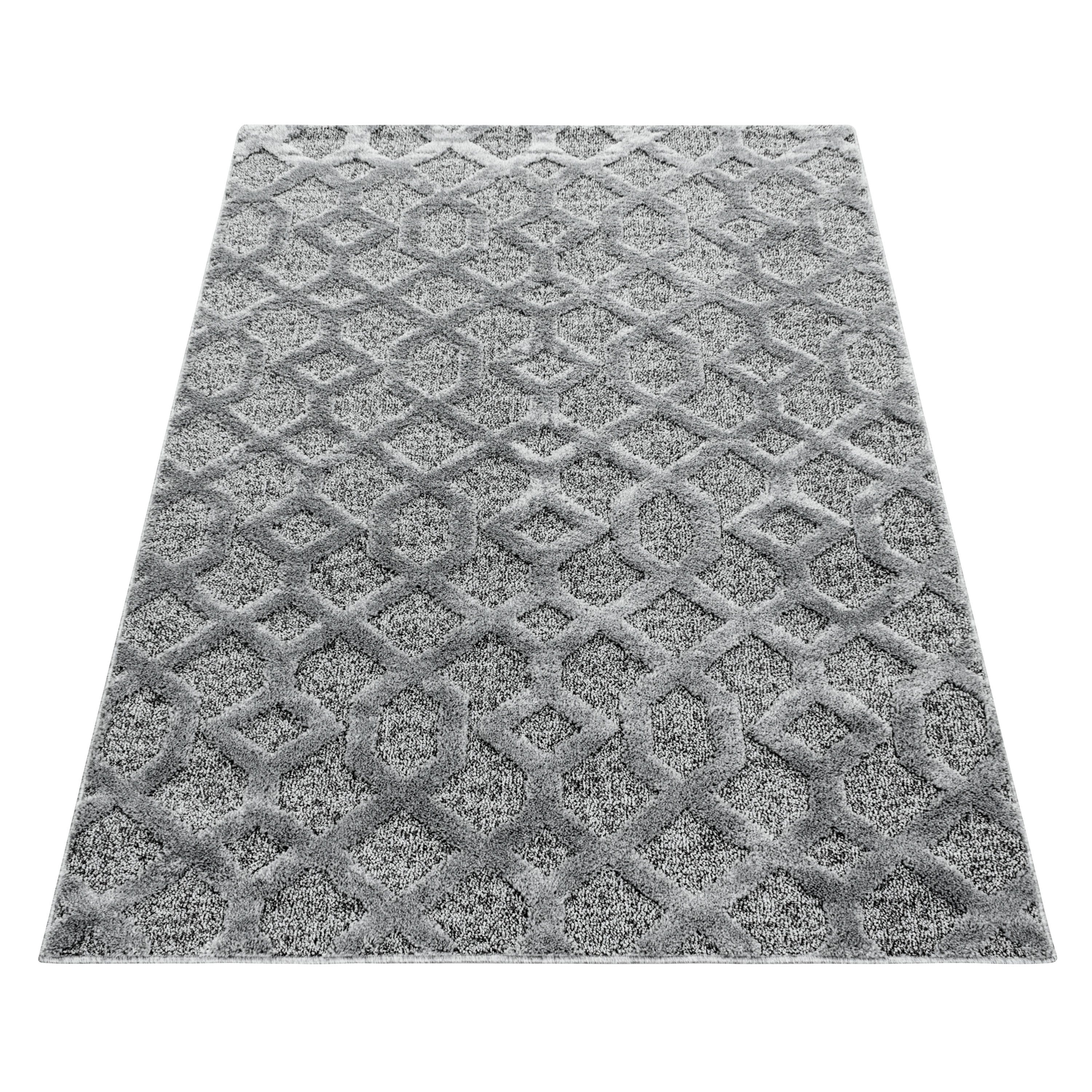 Carpettex Hochflor-Teppich Geometrisch Design, Rund, Höhe: 20 mm, Teppich W günstig online kaufen