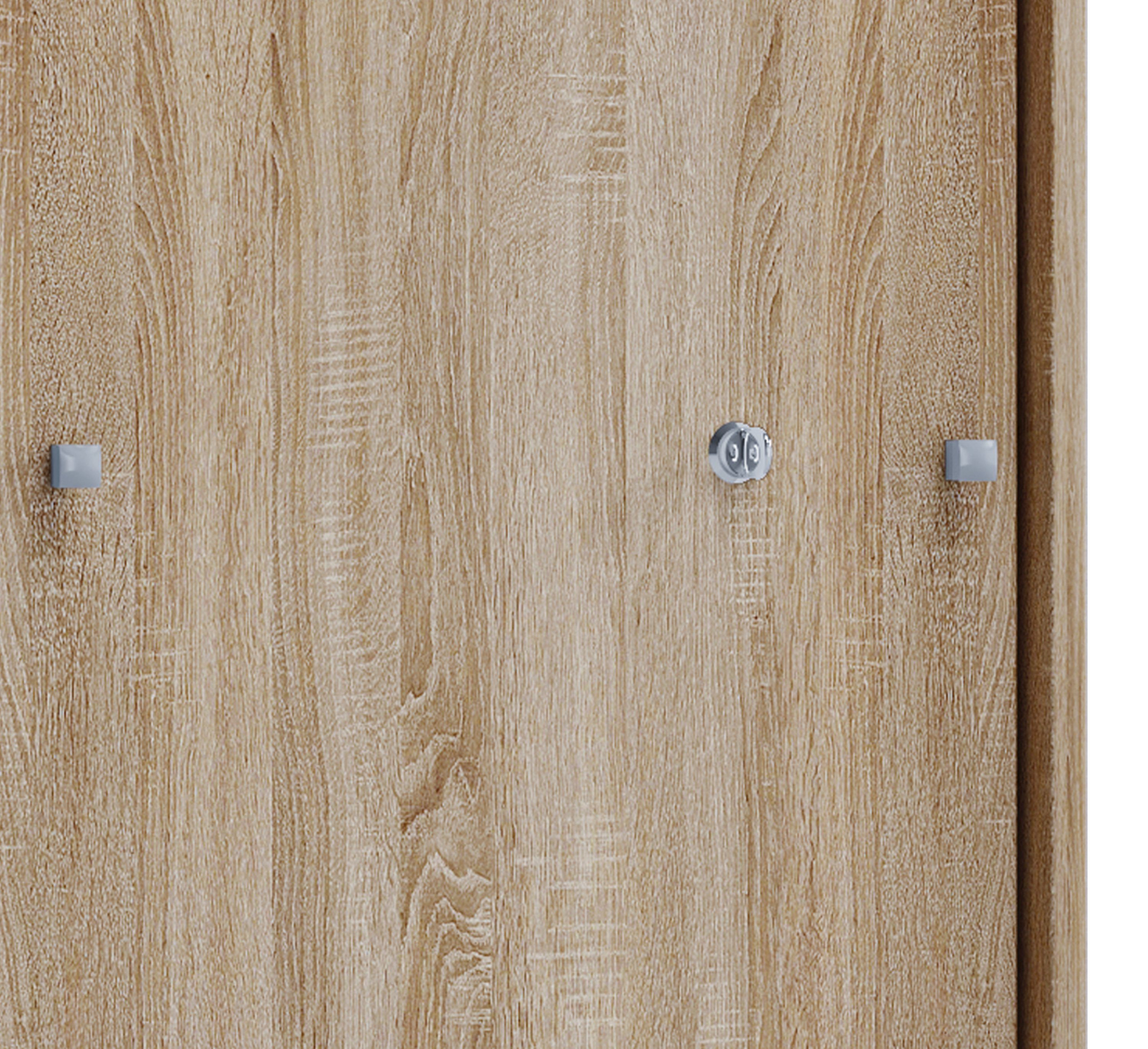 VCM Aktenschrank Büroschrank mit Schiebtüren Lona B. 70 x H. 111 x mit 3 Fächern, Büromöbel