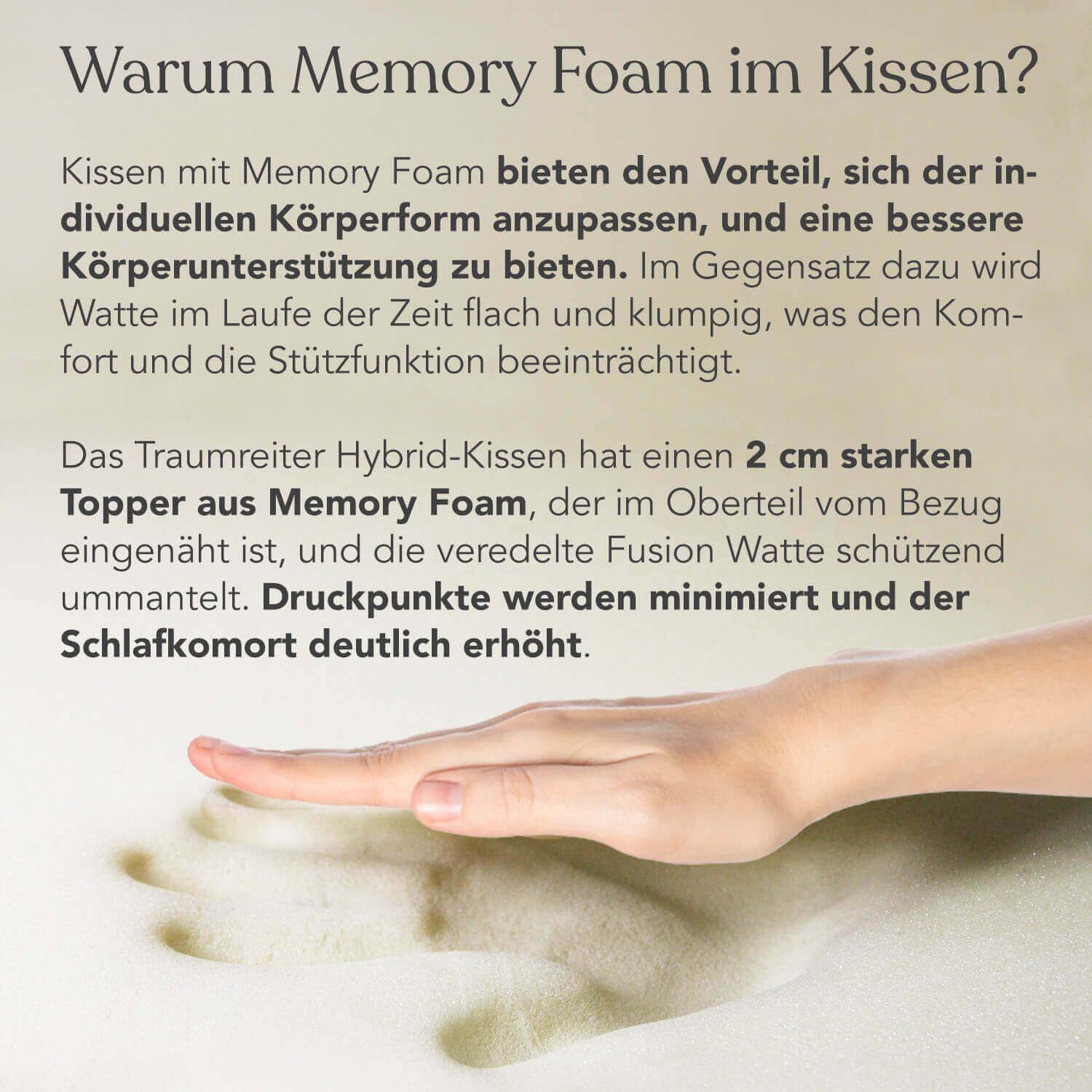 Traumreiter Seitenschläferkissen Visco XXL Seitenschläferkissen I DELUXE – Bild 3 von 5
