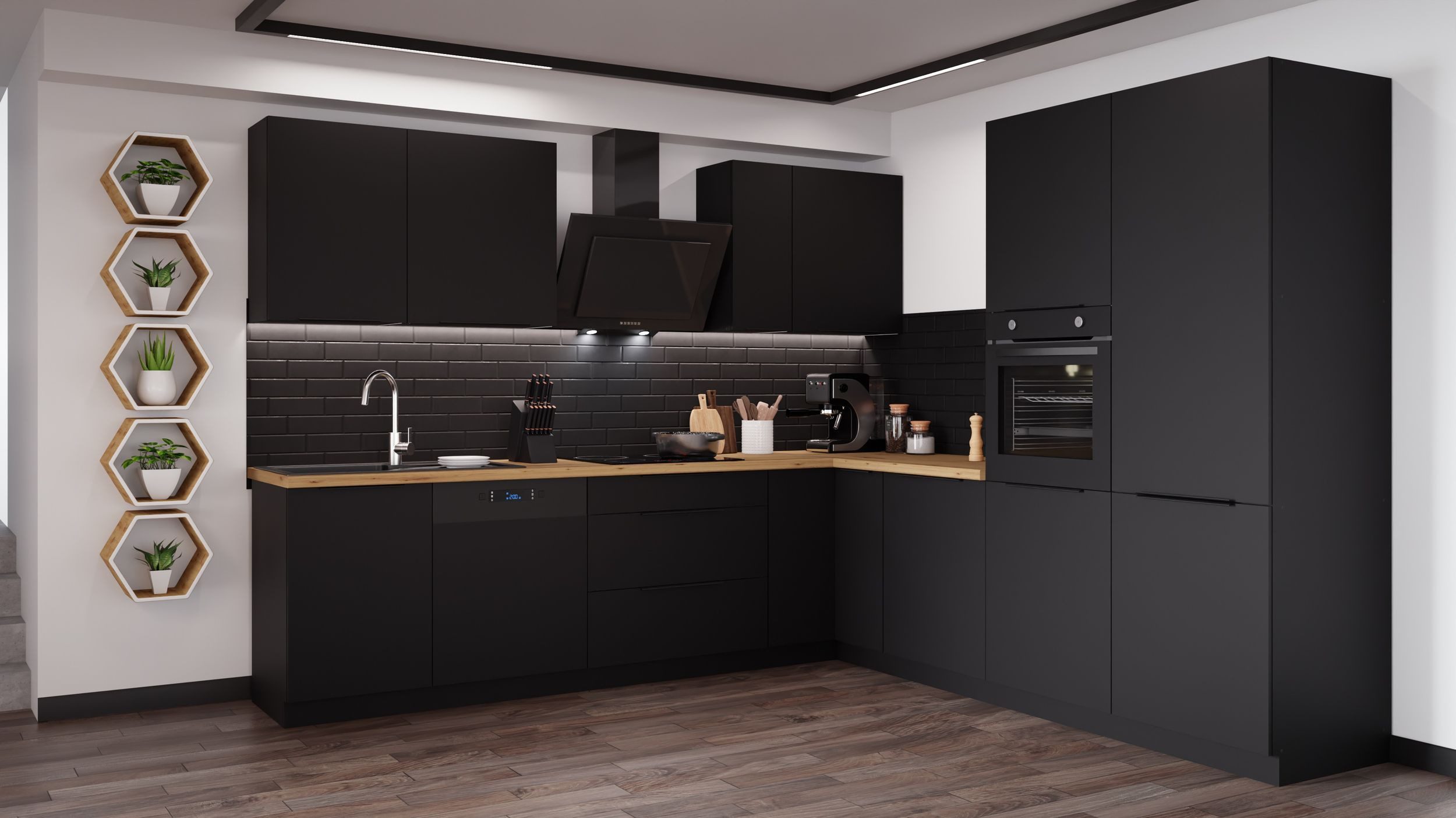 Küchen-Preisbombe Winkelküche SIENA 280x270 cm Küchenzeile Küchenblock Küch günstig online kaufen