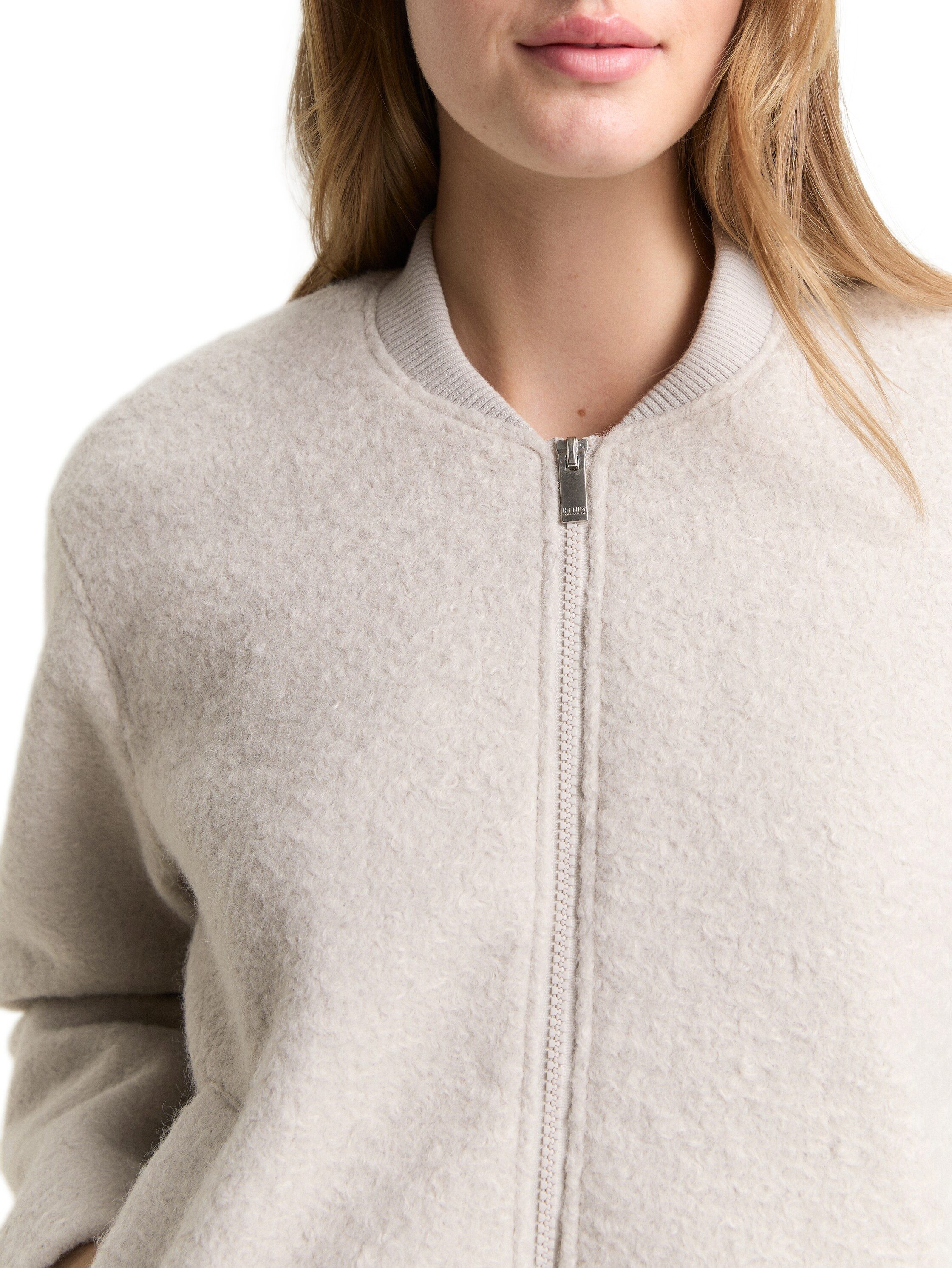 TOM TAILOR Denim Cabanjacke mit weichem Teddyfell-Fleece