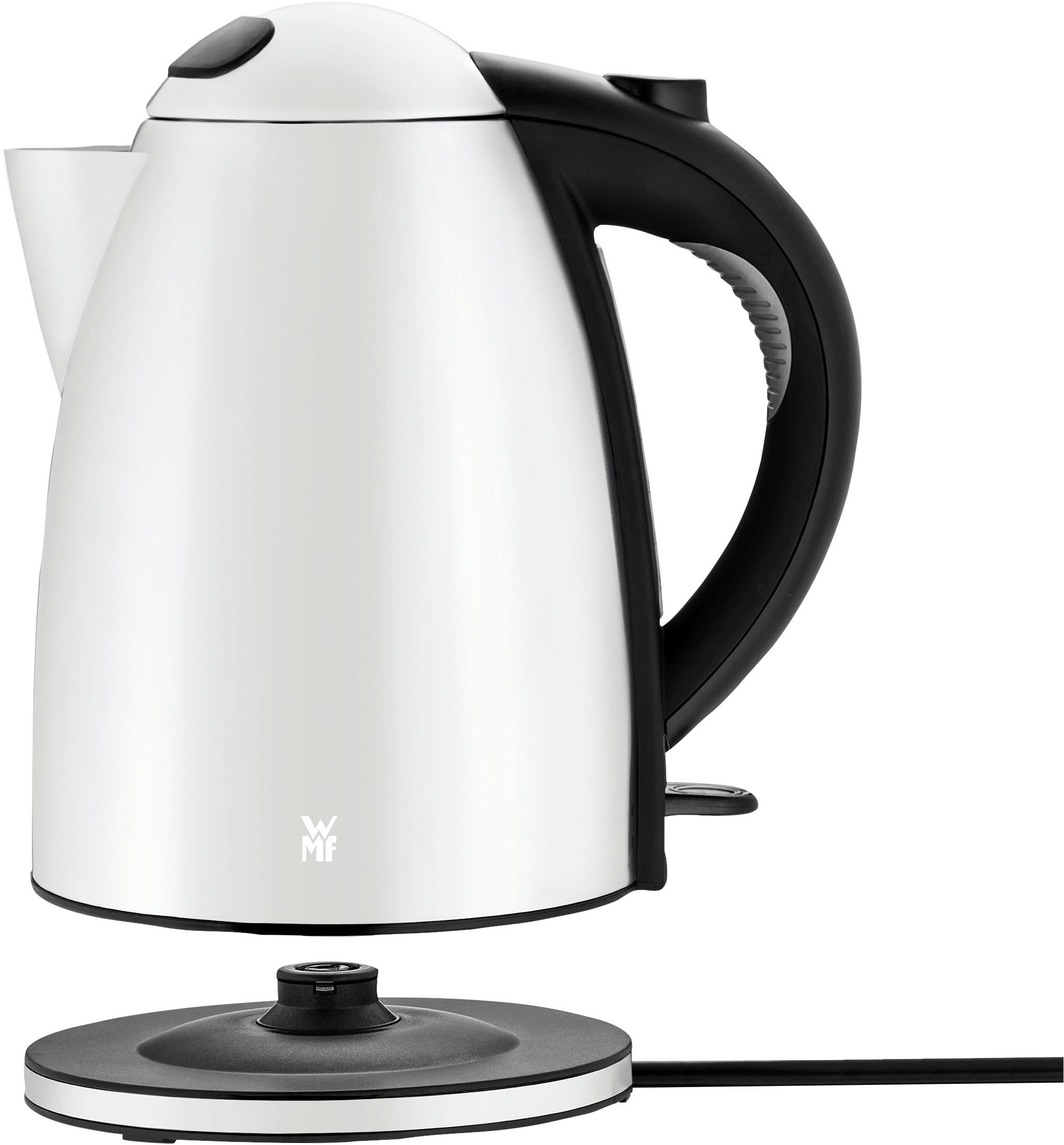 WMF Wasserkocher Stelio Paper White, 1,7 l, 2400 W, Cromargan, beleuchtete Wasserstandsanzeige, 2400 Watt