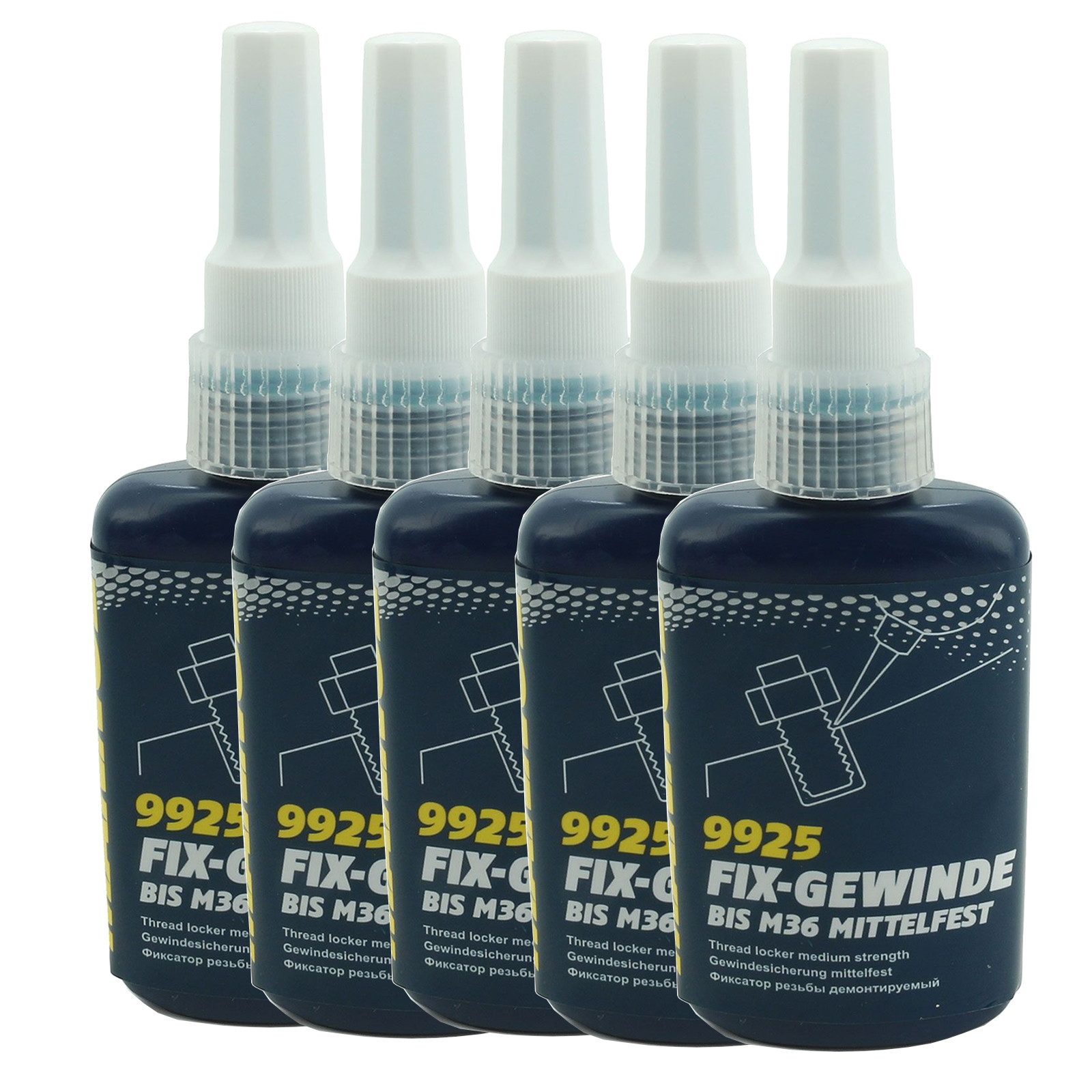 Öl-Additiv 5 x Fix-Gewindesicherung mittelfest 50 ml Typ 9925