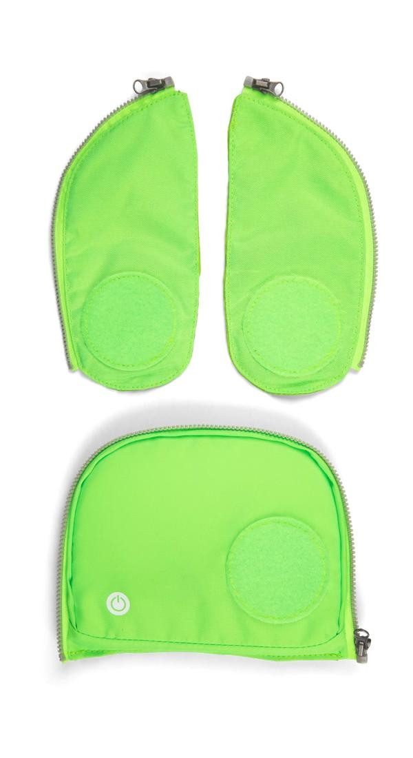 ergobag Schulranzen Fluo LED Zip Set, reflektierend
