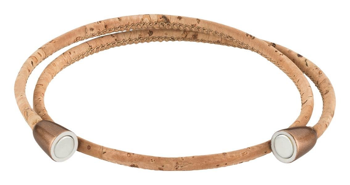 Kork-Deko.de Wickelarmband aus Korkstoff mit Magnetverschluss