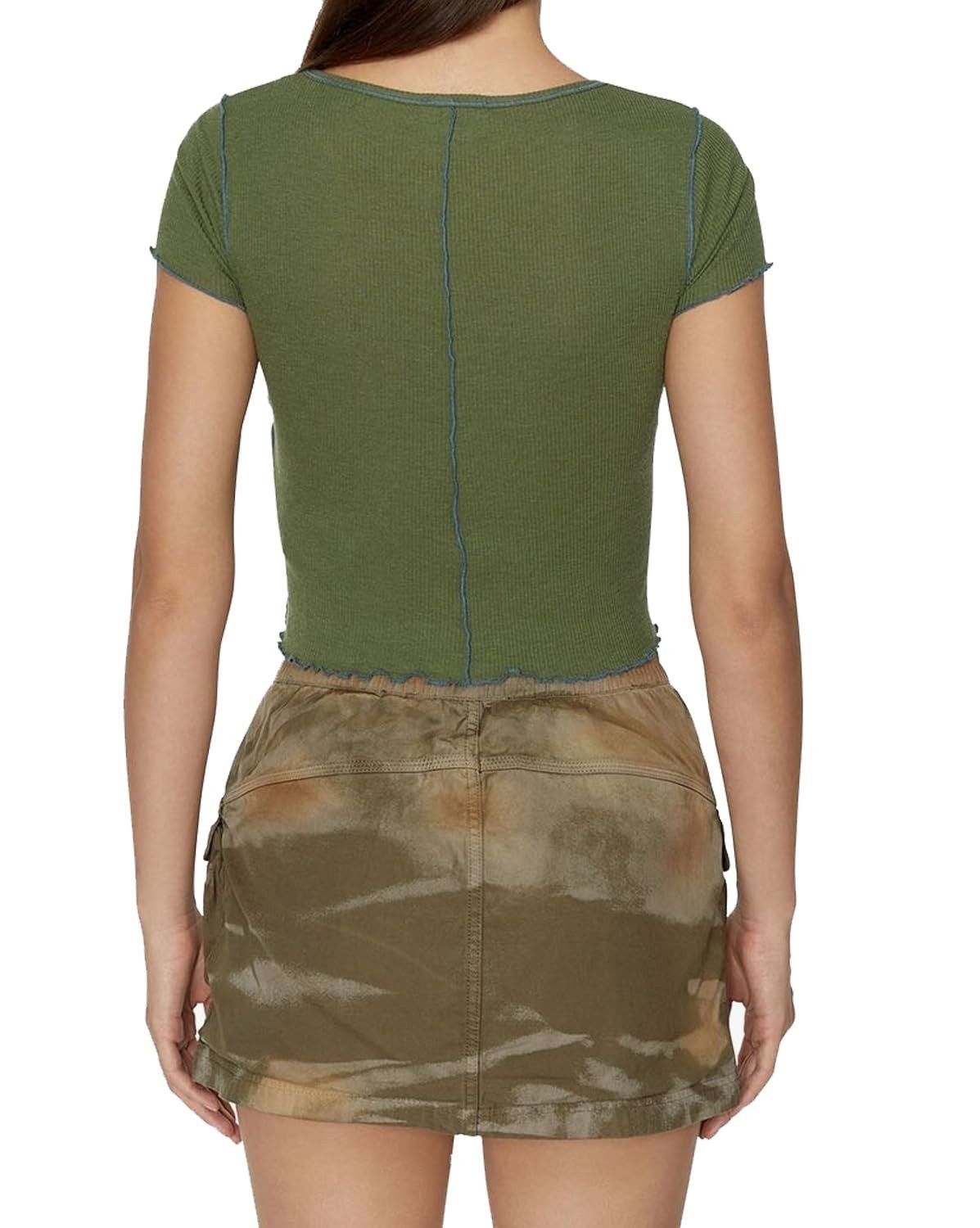 Diesel T-Shirt Diesel Damen "T-Ribyelle Top" T-Shirt Slim Fit