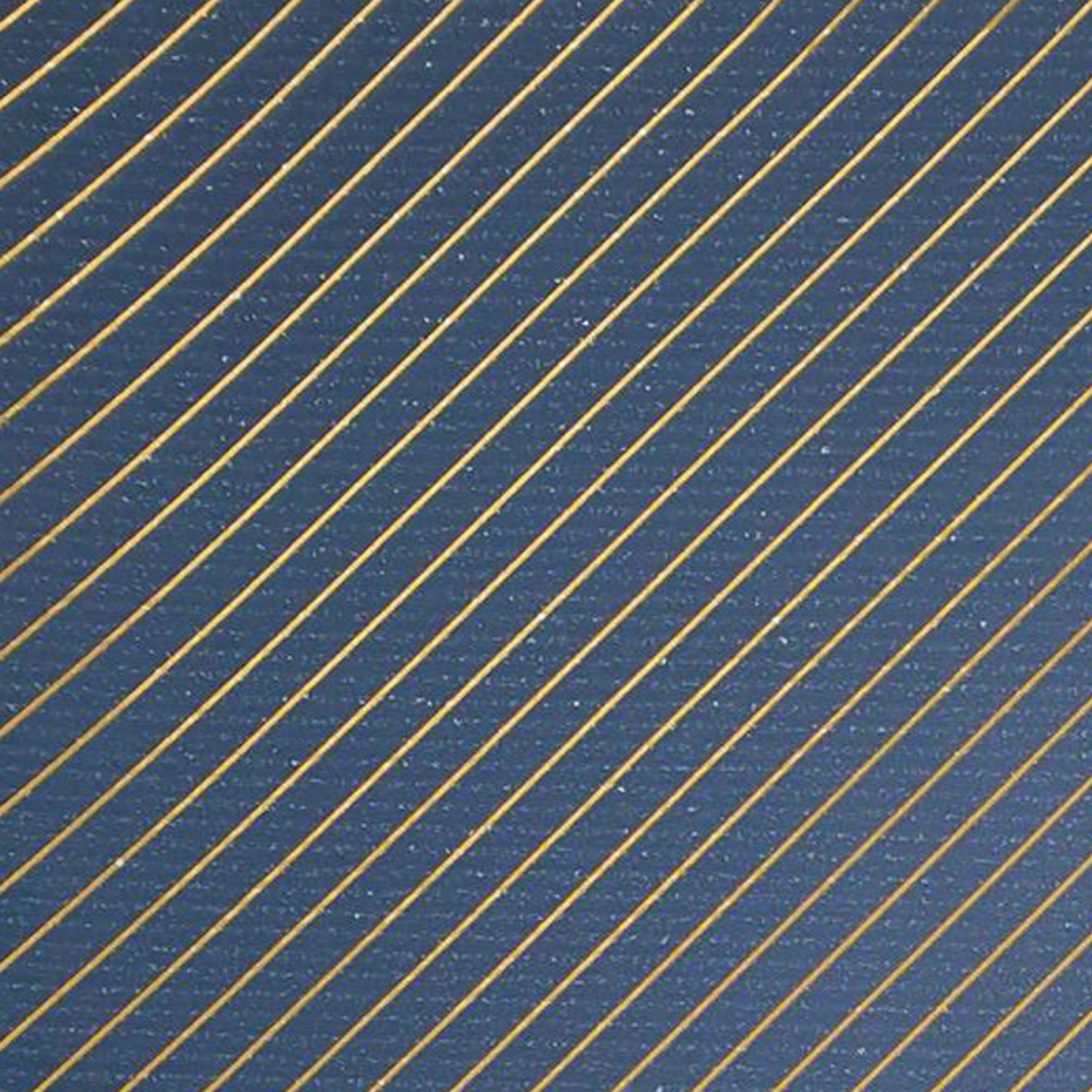 Star Пакувальний папір, Пакувальний папір Streifen Muster 70cm x 2m Rolle dunkelblau / gold