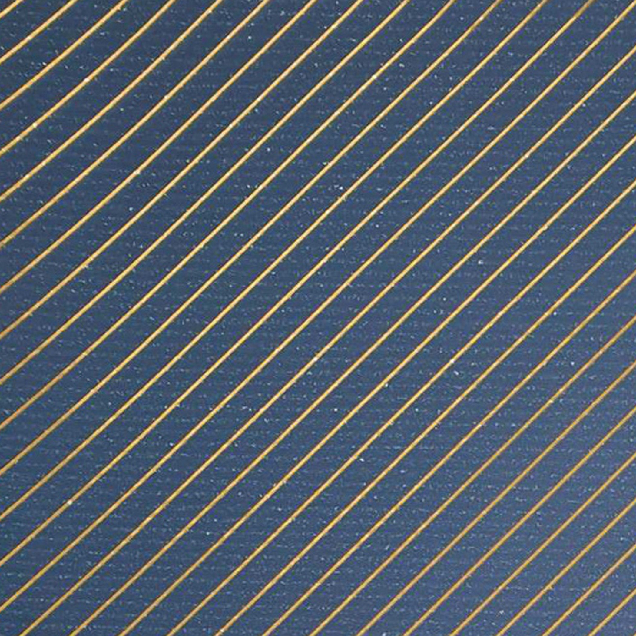 Star Geschenkpapier, Geschenkpapier Streifen Muster 70cm x 2m Rolle dunkelblau / gold