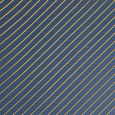 Star Geschenkpapier, Geschenkpapier Streifen Muster 70cm x 2m Rolle dunkelblau / gold
