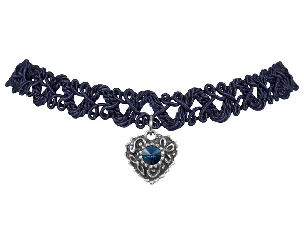 LUISIA® Collier Spitzen Kropfband "Malina" Herzanhänger mit Swarovski® Elem günstig online kaufen
